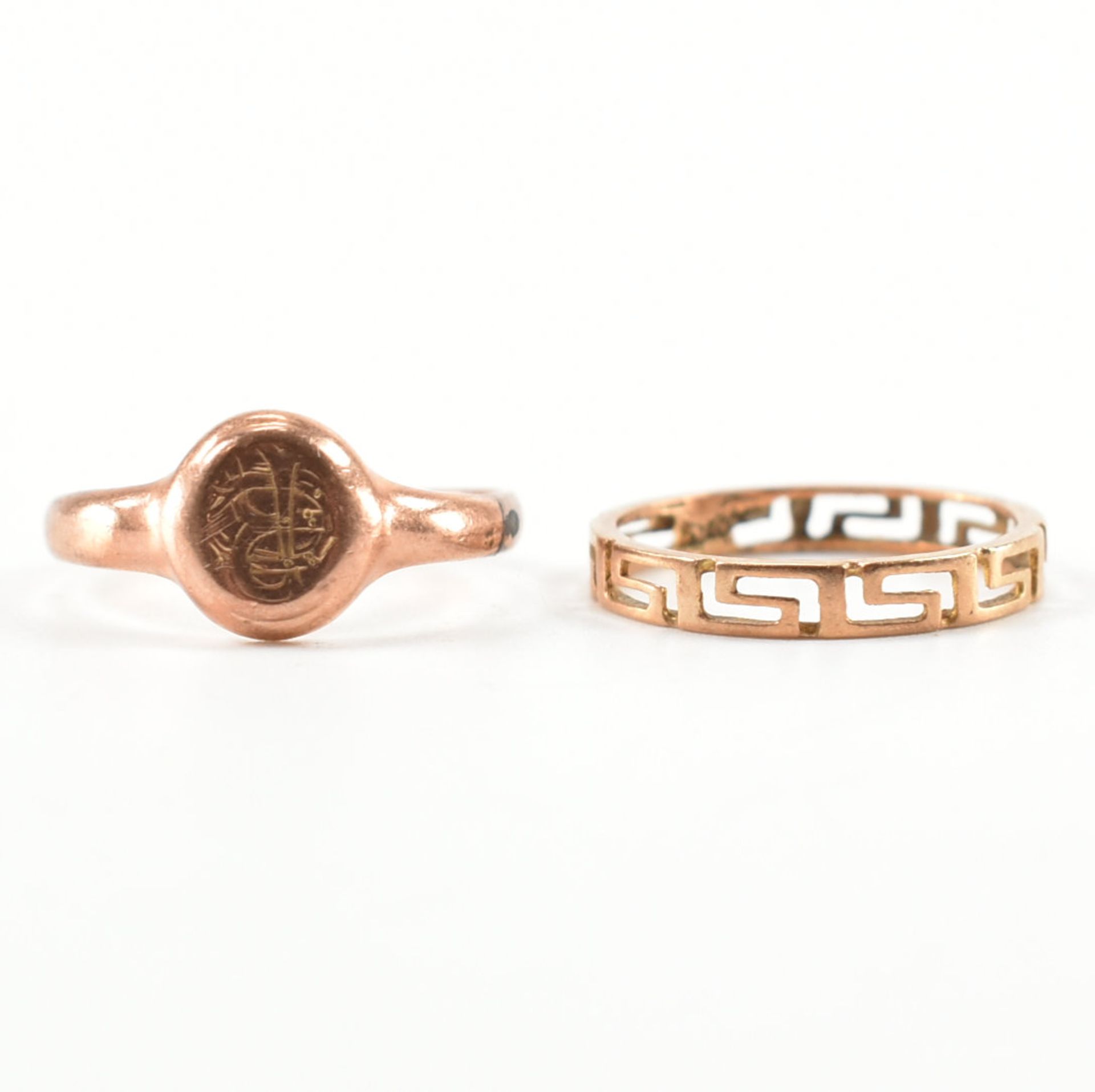 TWO VINTAGE GOLD RINGS