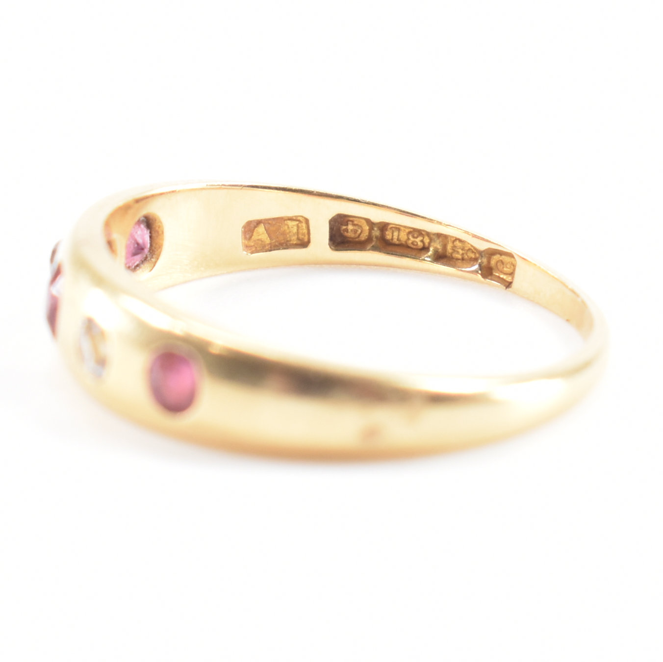 EDWARDIAN HALLMARKED 18CT GOLD RUBY & DIAMOND RING - Image 7 of 9