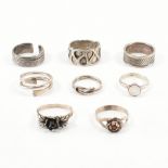 COLLECTION OF ASSORTED SILVER RINGS