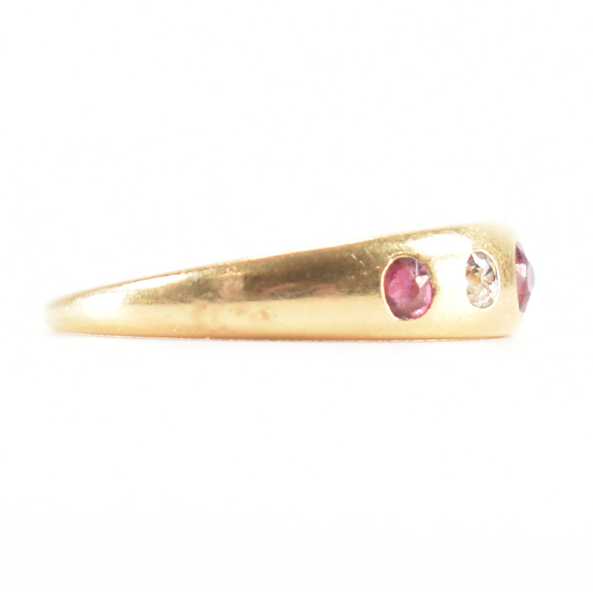 EDWARDIAN HALLMARKED 18CT GOLD RUBY & DIAMOND RING - Image 5 of 9