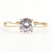 HALLMARKED 9CT GOLD & CUBIC ZIRCONIA SOLITAIRE RING