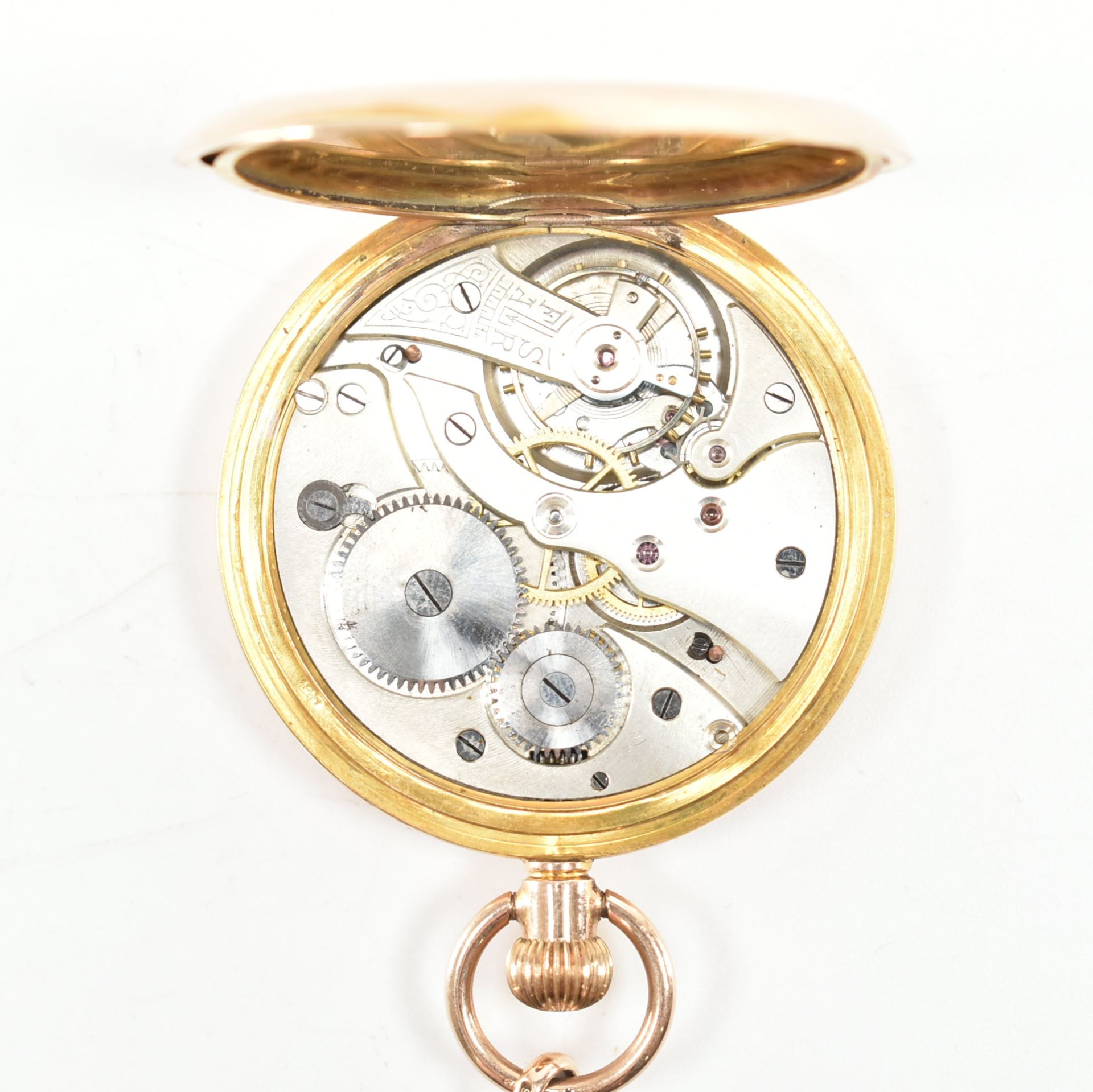 HALLMARKED 9CT GOLD HALF HUNTER POCKET WATCH - Image 7 of 12