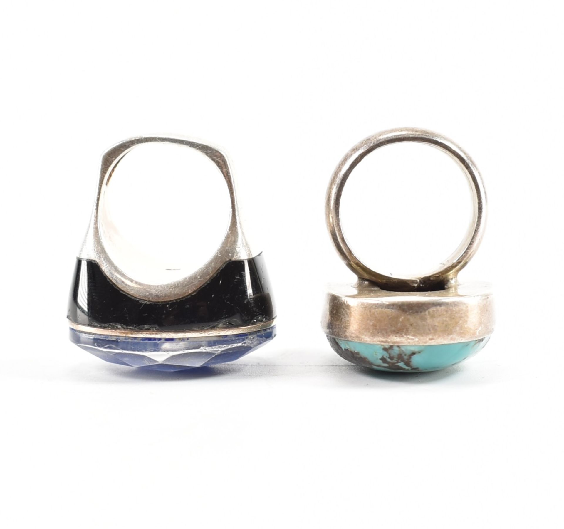 TWO 925 SILVER & STONE SET DRESS RINGS - Image 5 of 7