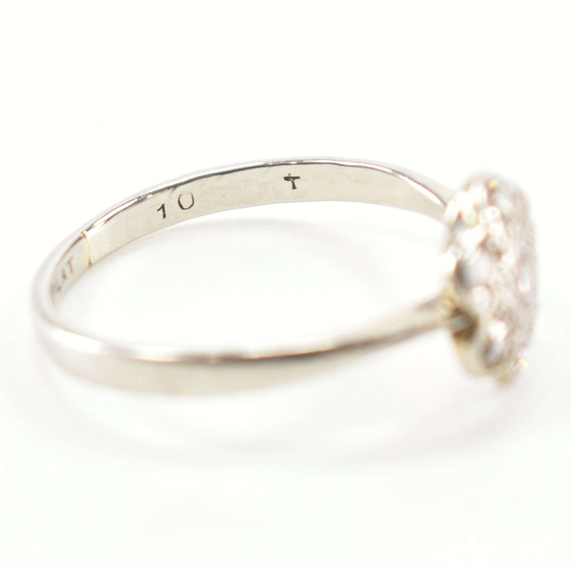 1920S 18CT WHITE GOLD PLAT & DIAMOND RING - Image 8 of 9