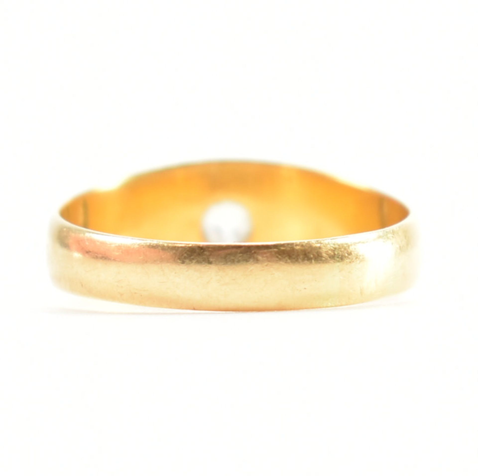 EDWARDIAN HALLMARKED 18CT GOLD & DIAMOND DOME RING - Image 3 of 8