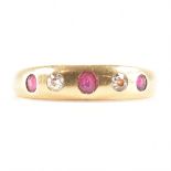 EDWARDIAN HALLMARKED 18CT GOLD RUBY & DIAMOND RING