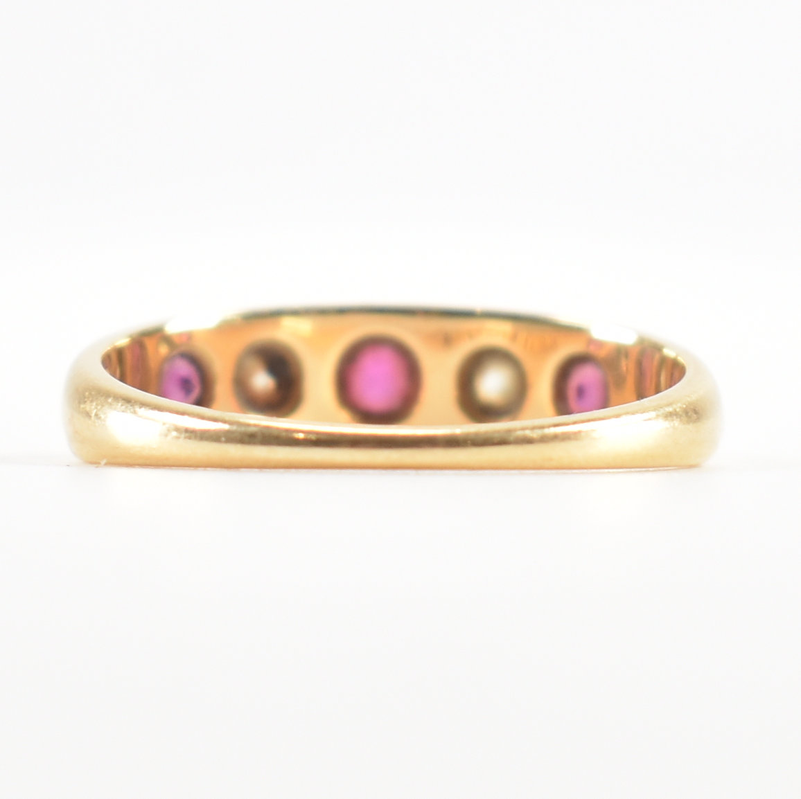 EDWARDIAN HALLMARKED 18CT GOLD RUBY & DIAMOND RING - Image 3 of 9