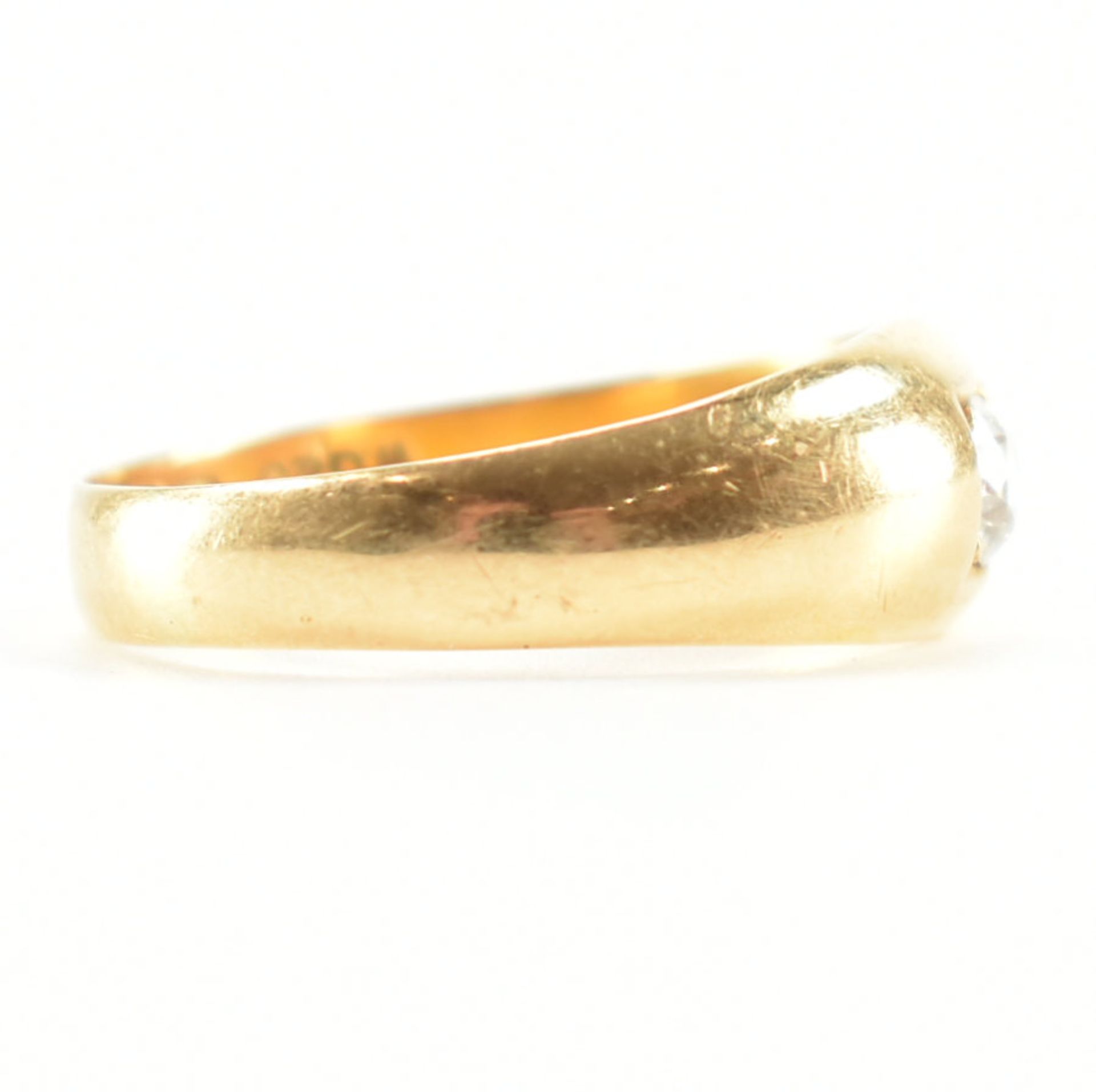 EDWARDIAN HALLMARKED 18CT GOLD & DIAMOND DOME RING - Image 5 of 8