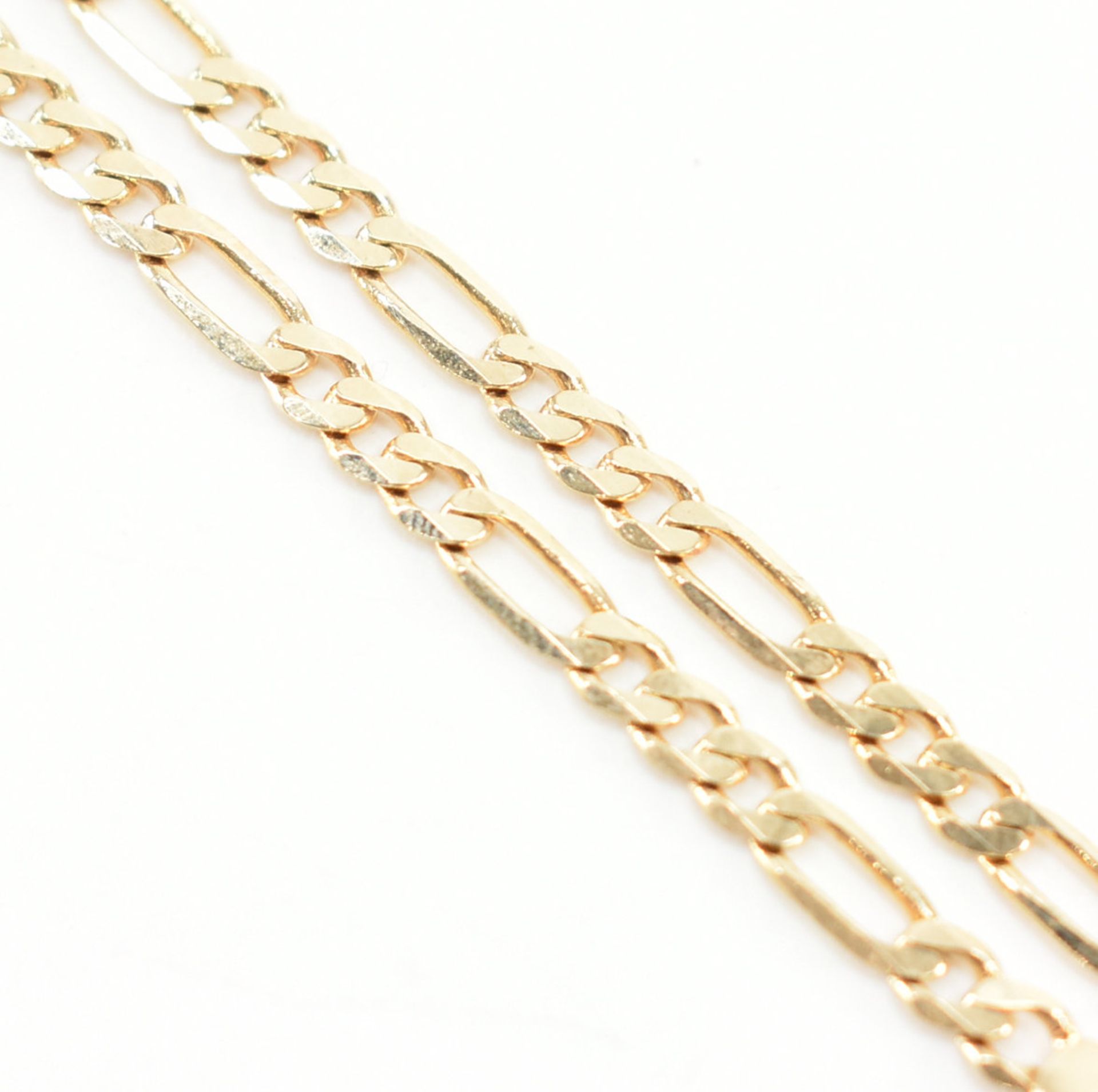 HALLMARKED 9CT GOLD FIGARO LINK CHAIN - Bild 4 aus 4