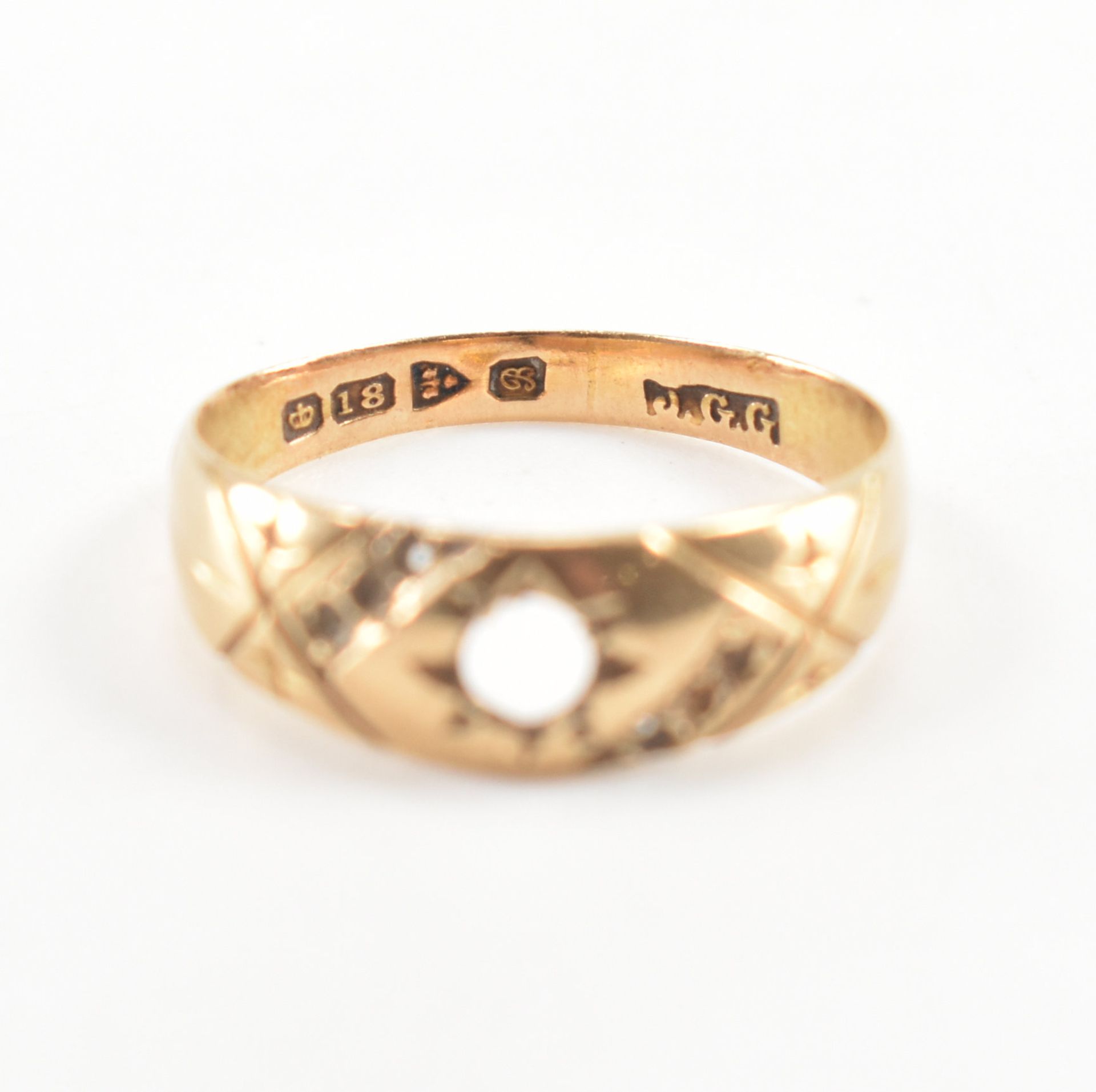 TWO 20TH CENTURY GOLD RING MOUNTS - Image 5 of 9