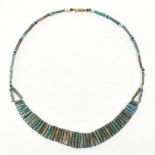 1920 EGYPTIAN MUMMY BEAD COLLAR NECKLACE