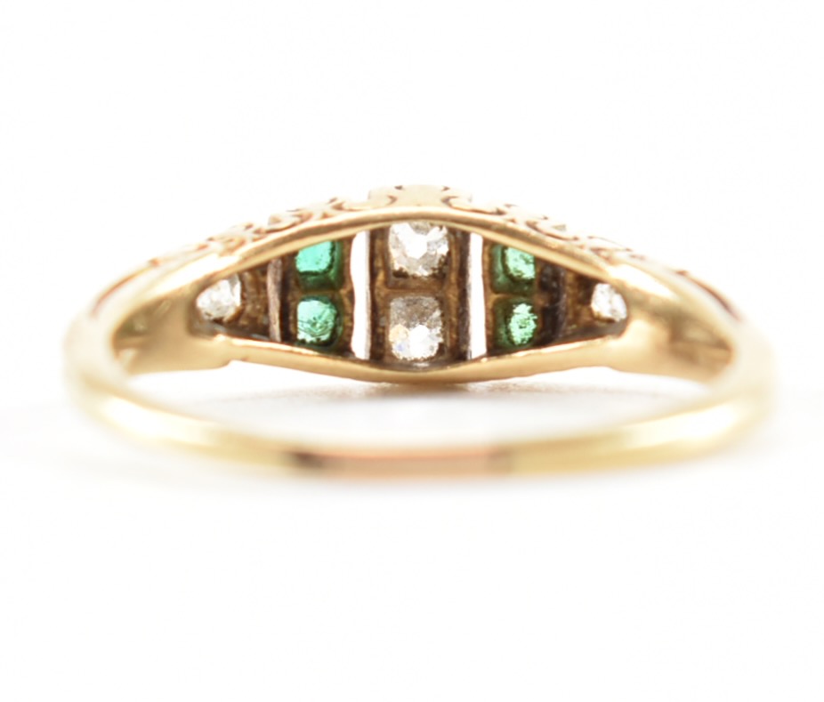 VICTORIAN EMERALD & DIAMOND RING - Image 3 of 6