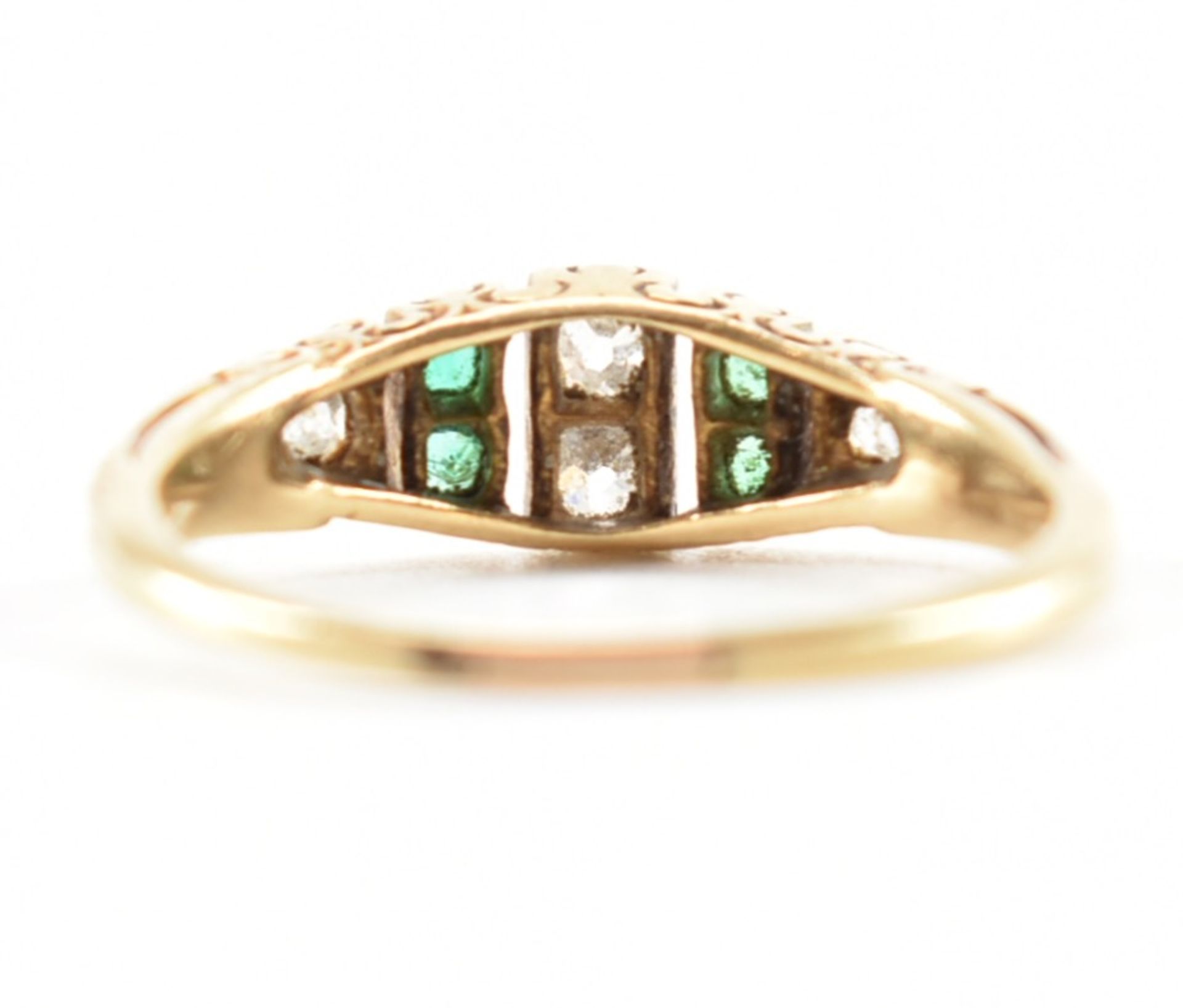 VICTORIAN EMERALD & DIAMOND RING - Bild 3 aus 6