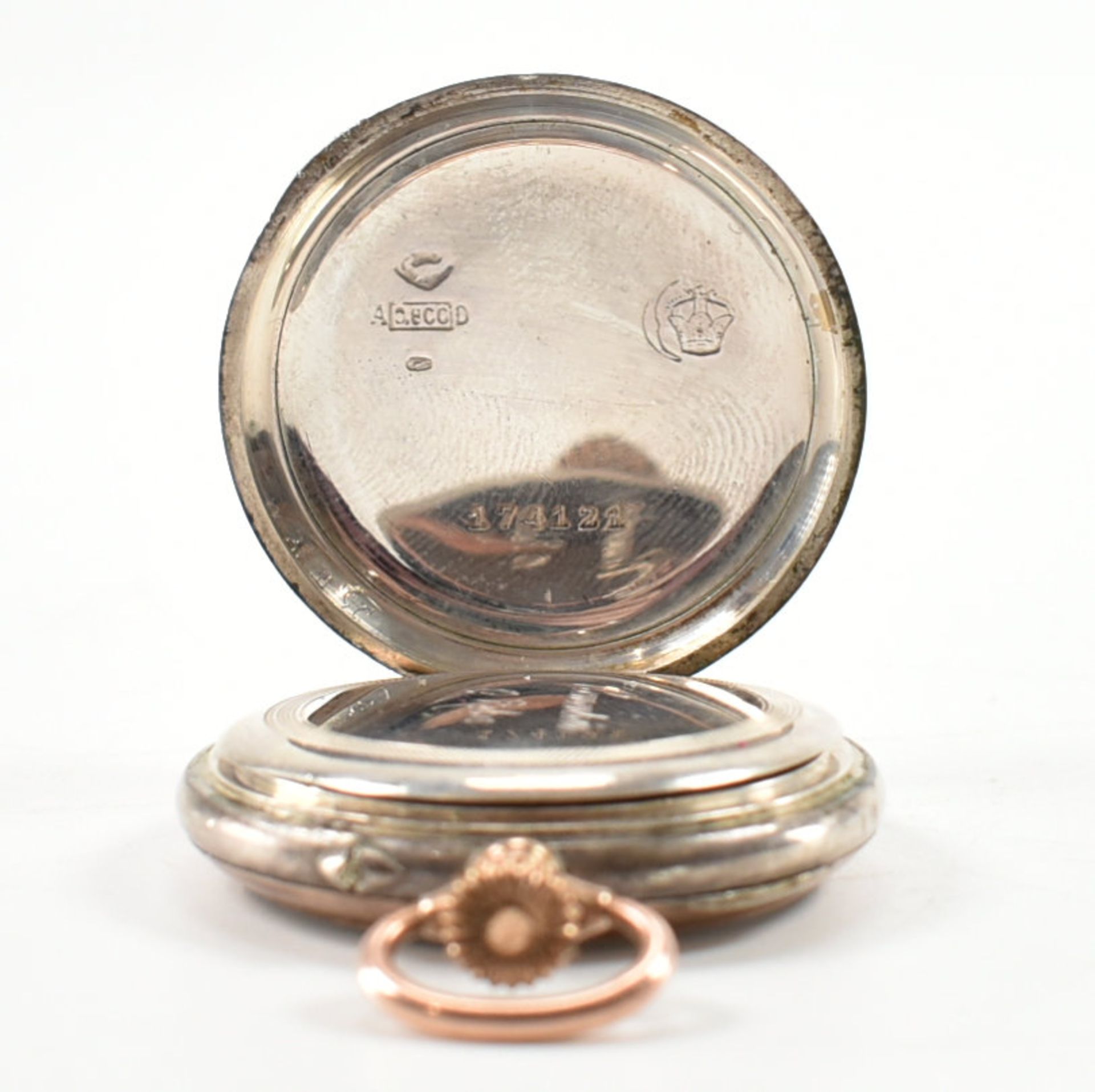 TWO 800 SILVER POCKET WATCHES - Bild 4 aus 7