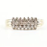 9CT GOLD & DIAMOND CLUSTER RING