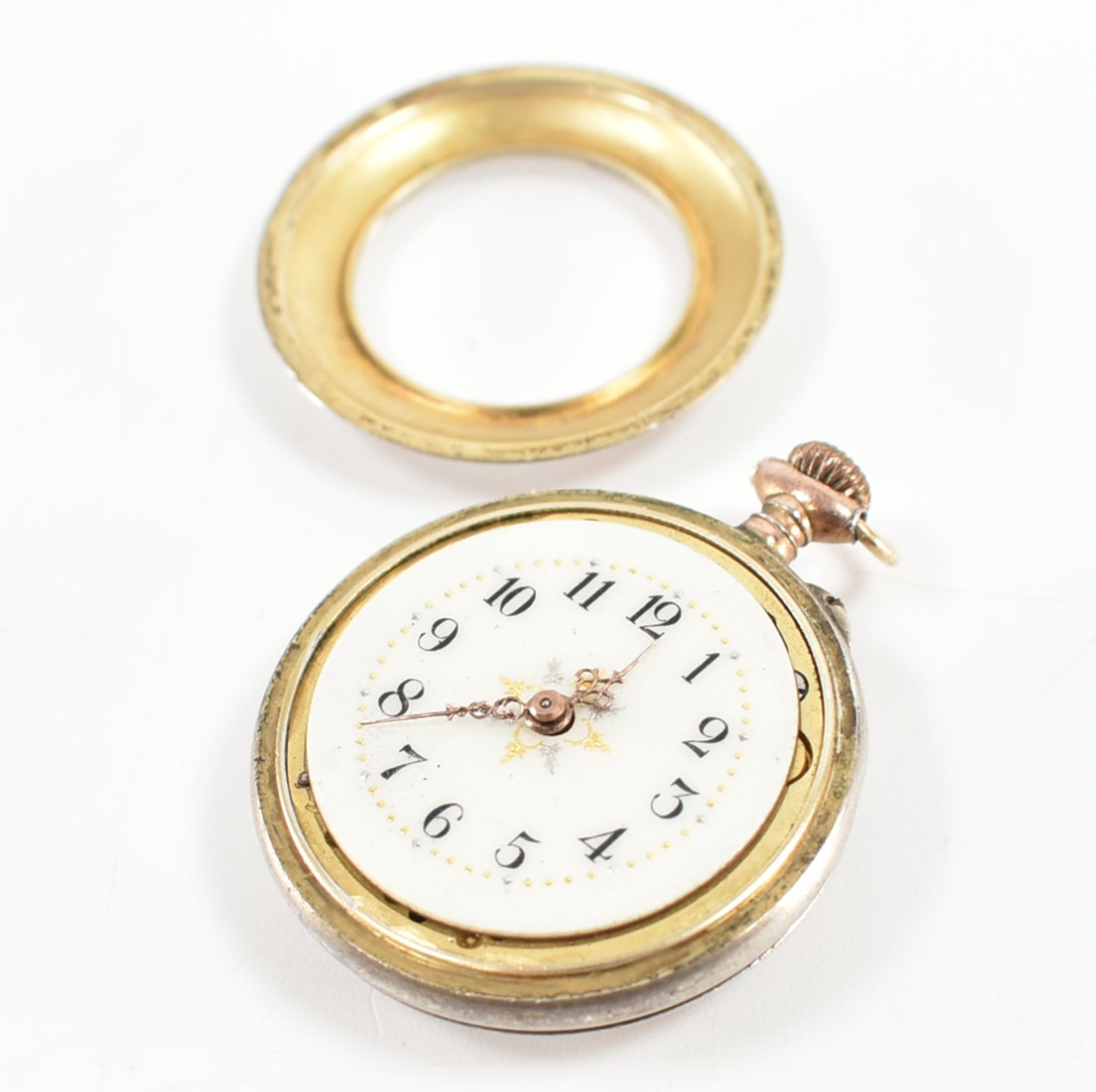 AVANCE RETARD ART NOUVEAU & ENAMEL POCKET WATCH - Bild 8 aus 10