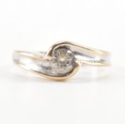 HALLMARKED 18CT WHITE GOLD SOLITAIRE RING