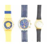 GROUP OF THREE SWATCH WRISTWATCHES