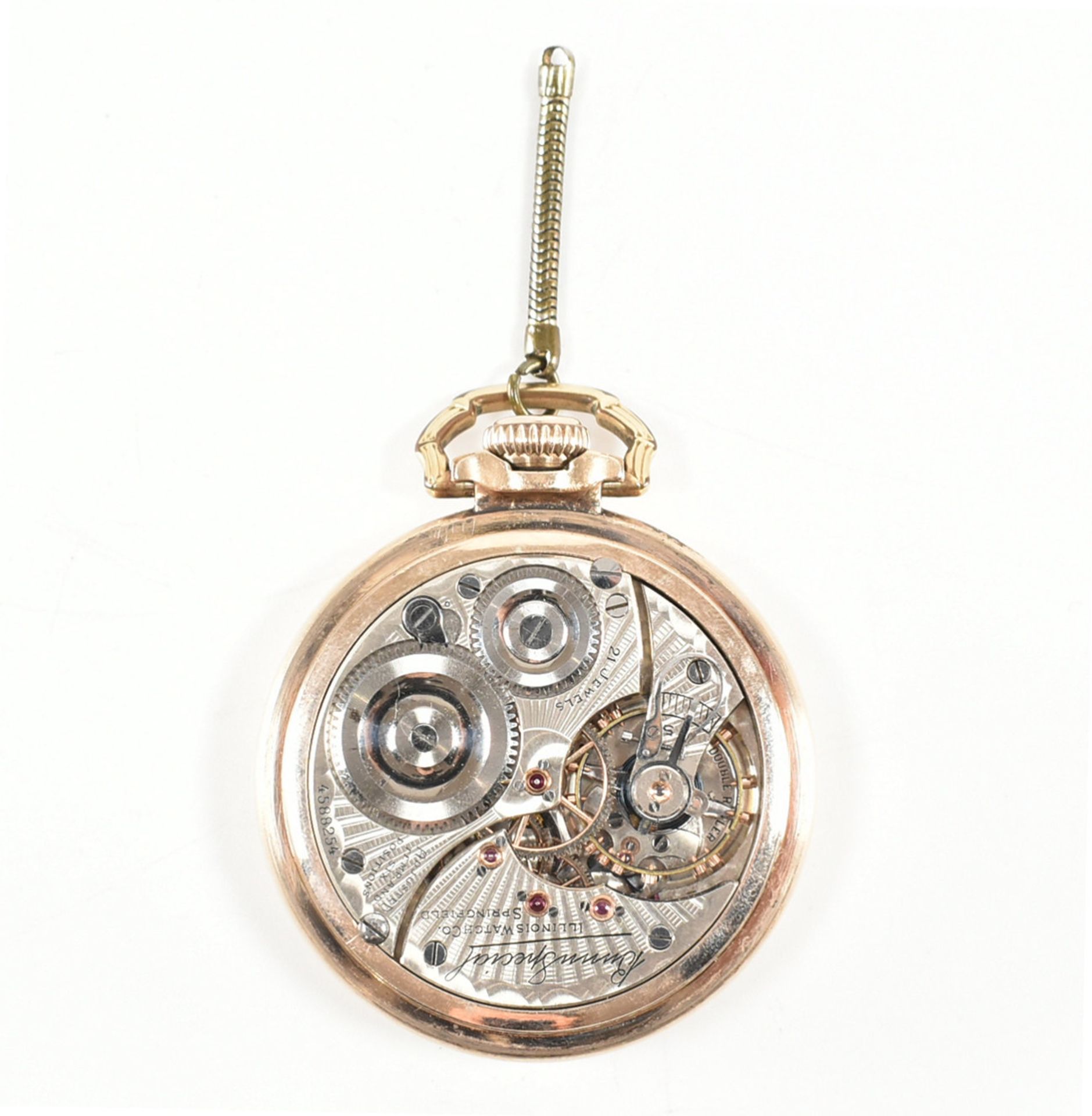 1920S ILLINOIS WATCH CO BUNN SPECIAL GOLD FILLED POCKET WATCH - Image 5 of 8