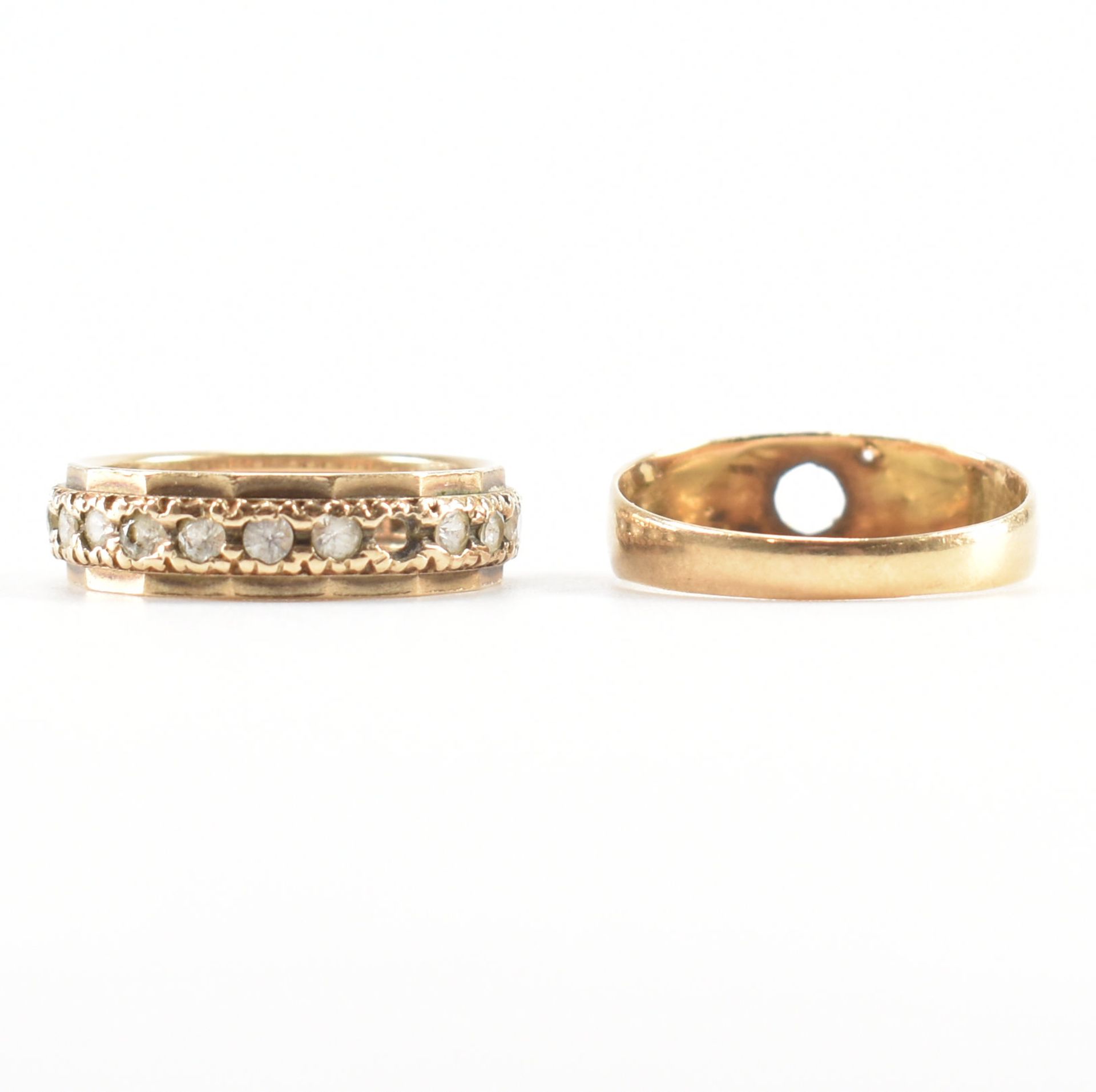 TWO 20TH CENTURY GOLD RING MOUNTS - Image 3 of 9