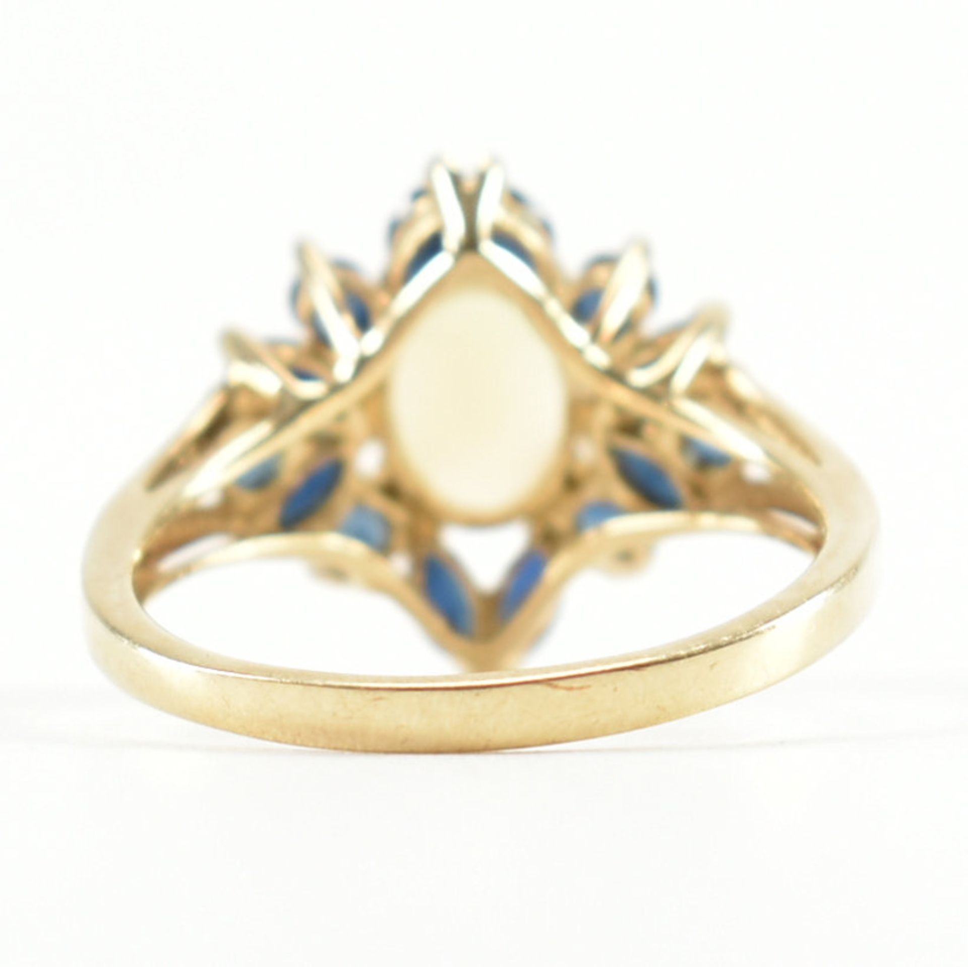 HALLMARKED 9CT GOLD, OPAL & SAPPHIRE RING - Bild 4 aus 9