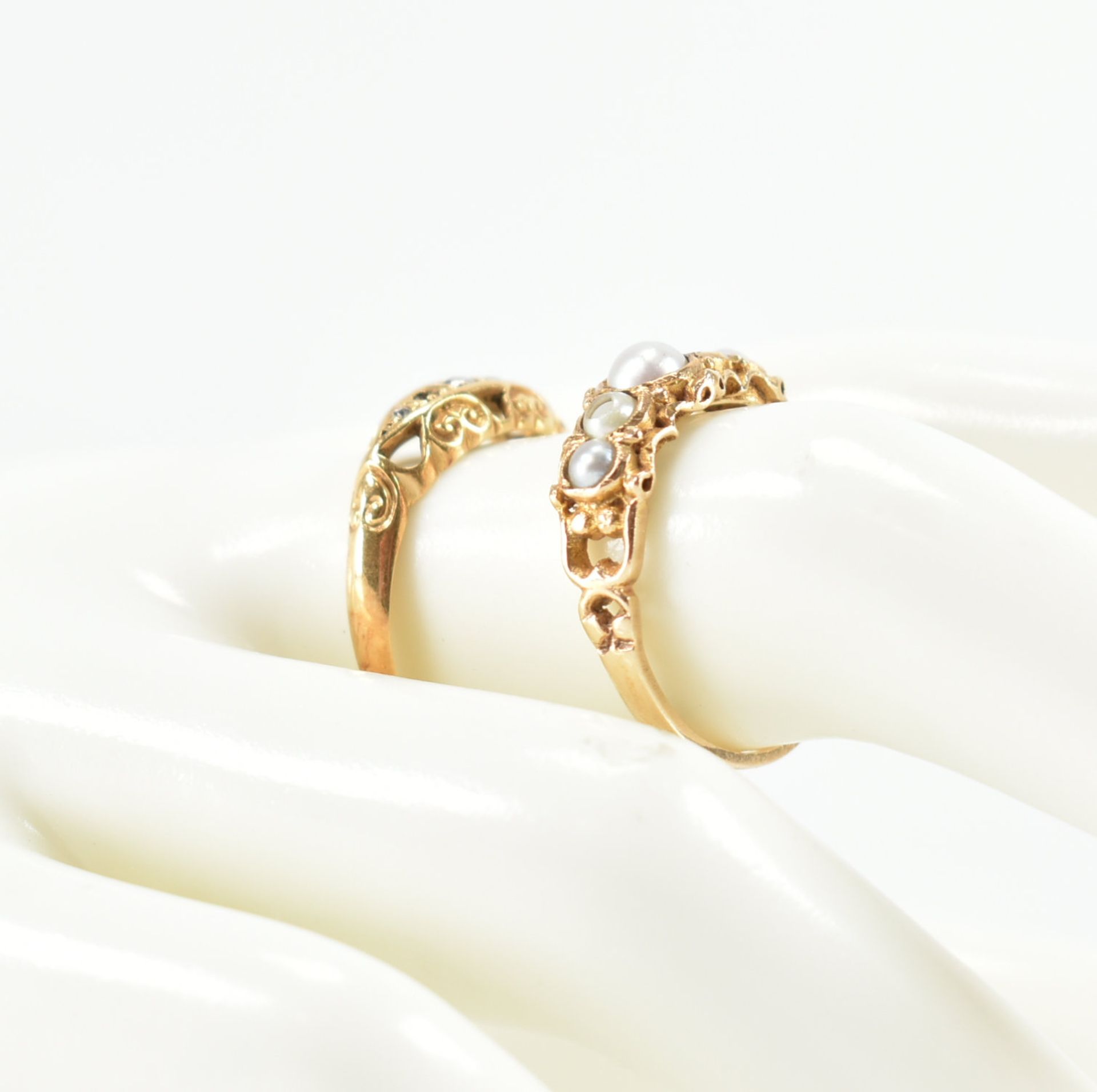 TWO HALLMARKED GOLD & STONE SET RINGS BOTH AF - Image 11 of 11