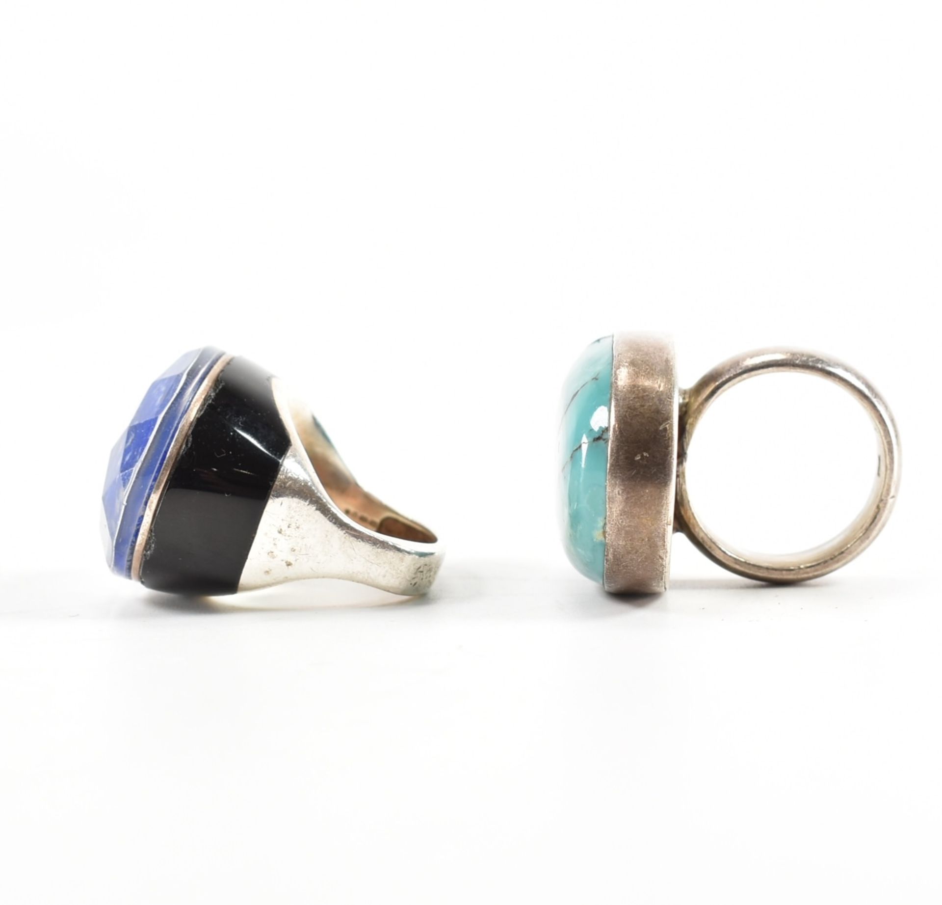 TWO 925 SILVER & STONE SET DRESS RINGS - Image 2 of 7