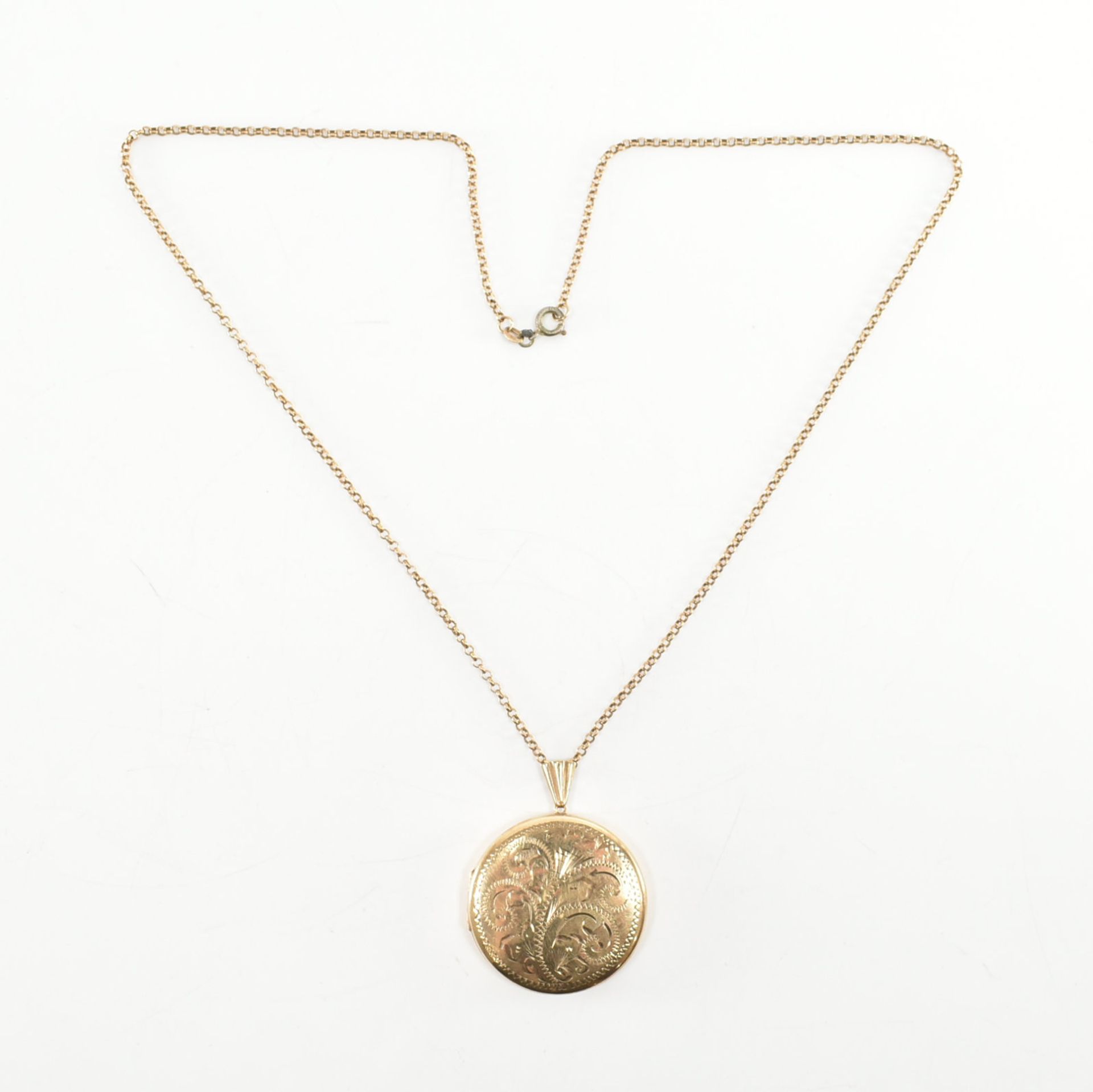 HALLMARKED 9CT GOLD LOCKET & CHAIN NECKLACE