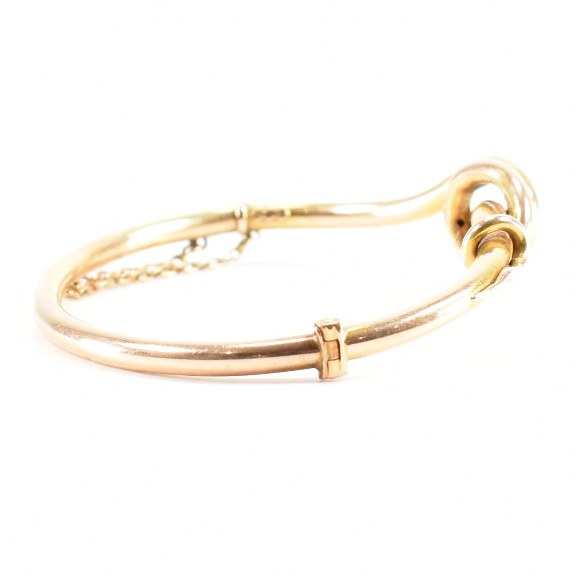 VICTORIAN 15CT GOLD SNAKE BANGLE BRACELET - Image 5 of 8