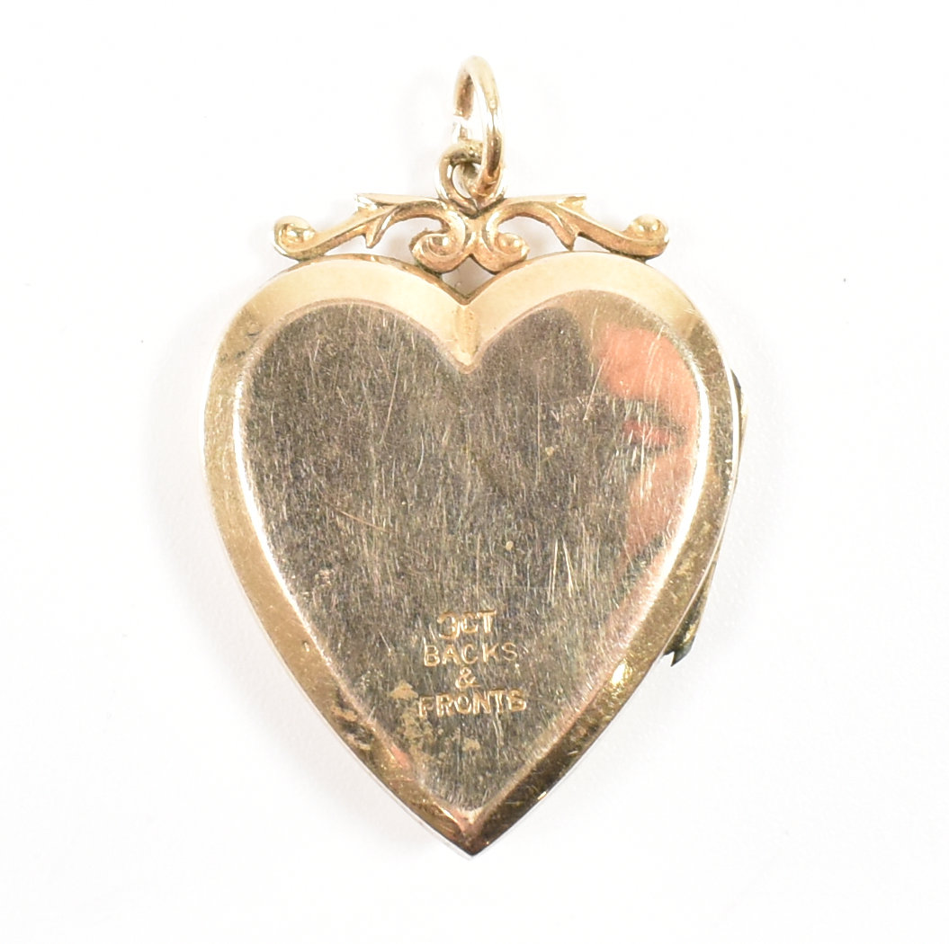 9CT GOLD BACKS & FRONTS HEART LOCKET - Image 2 of 5