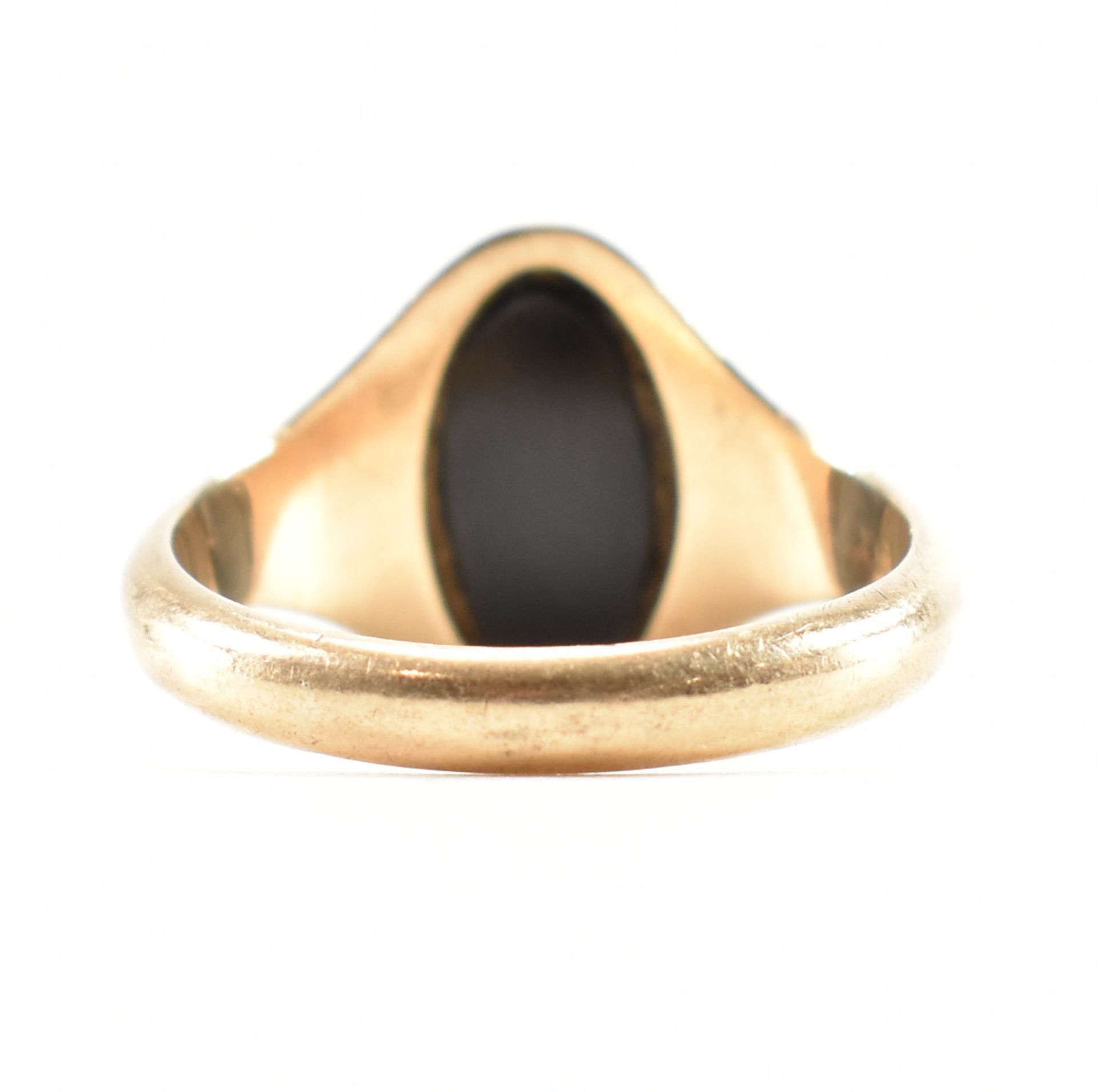 HALLMARKED 9CT GOLD & ONYX SIGNET RING - Bild 3 aus 8