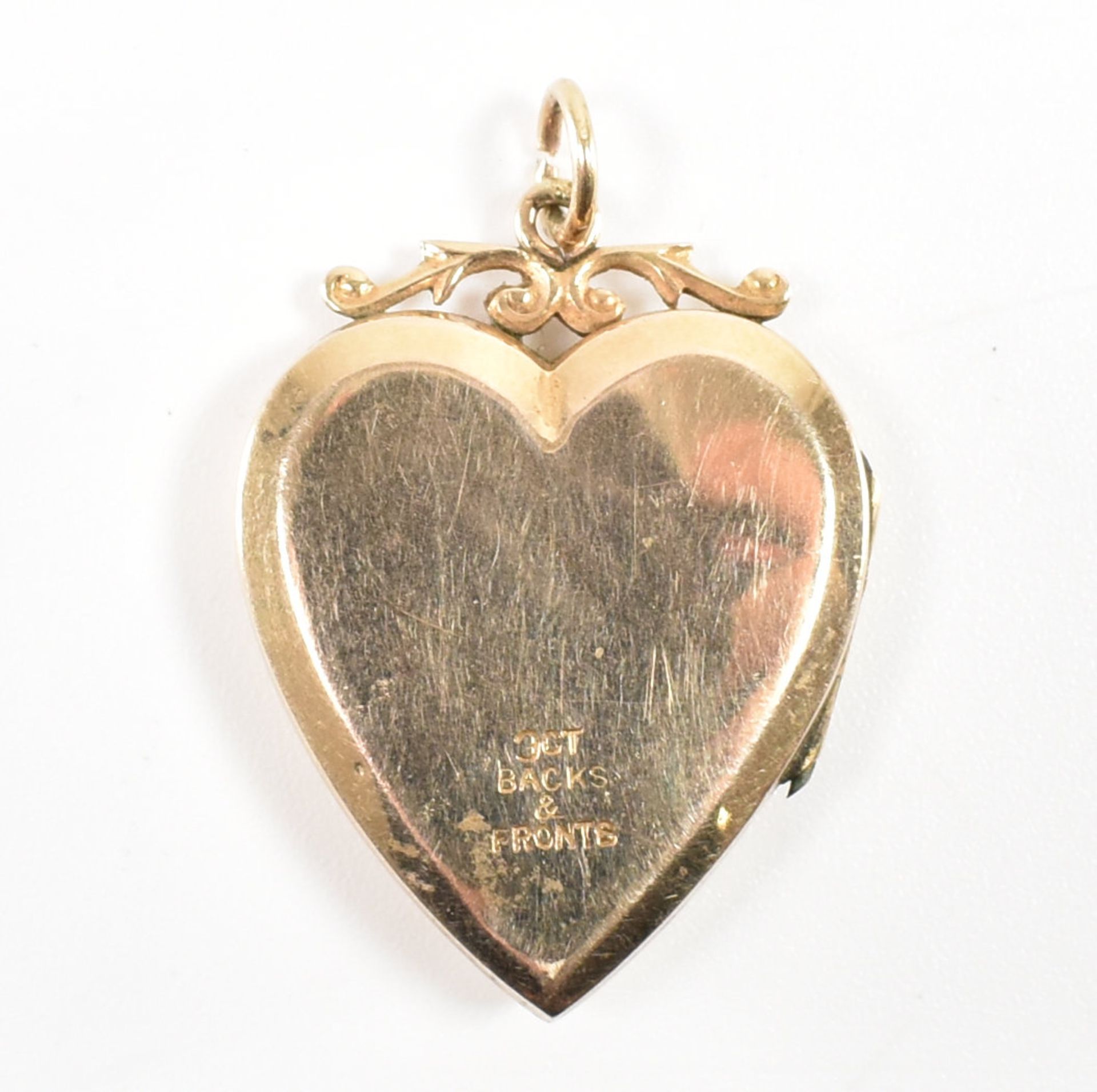 9CT GOLD BACKS & FRONTS HEART LOCKET - Bild 3 aus 5