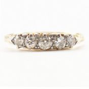 18CT GOLD FIVE STONE DIAMOND RING