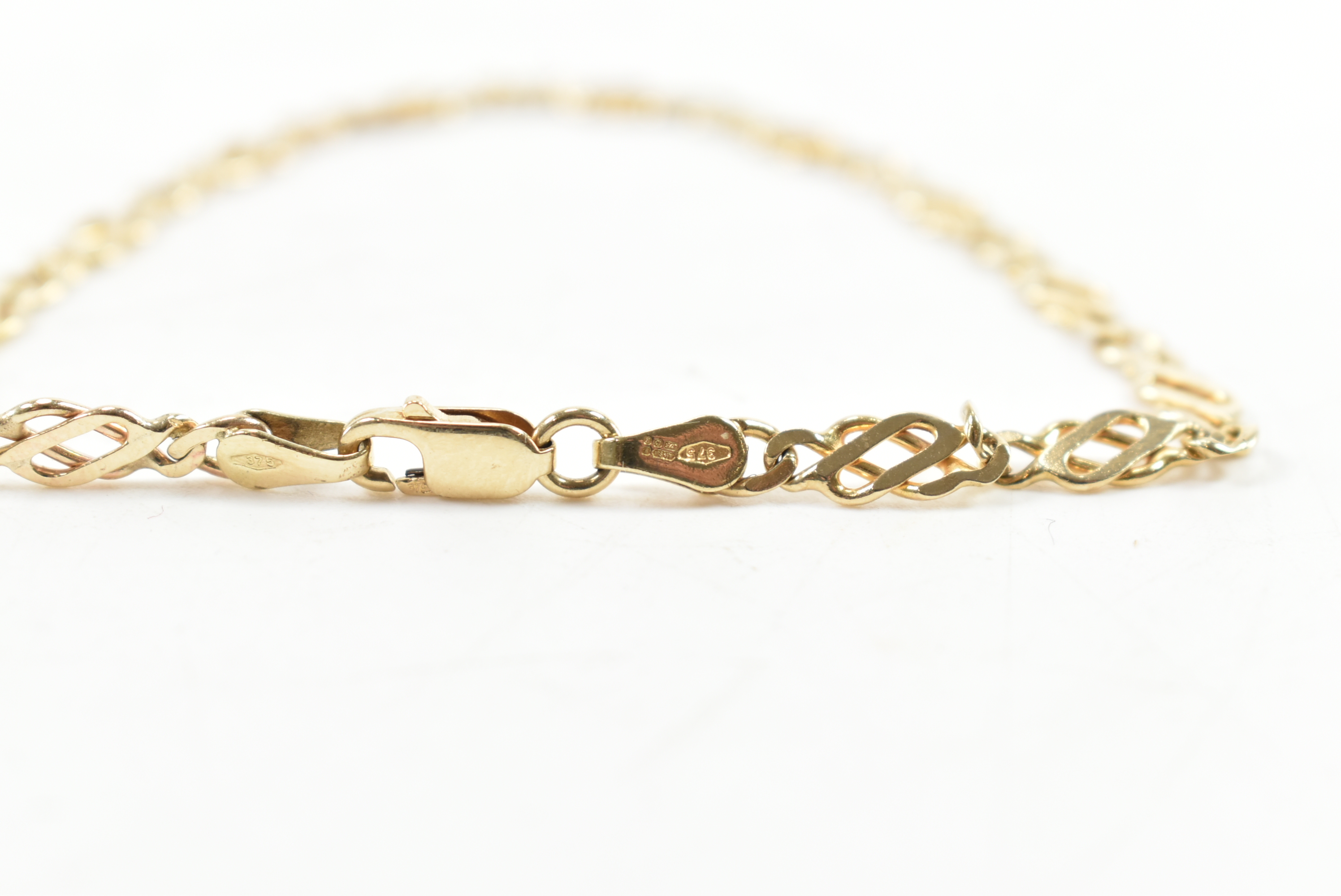 HALLMARKED 9CT GOLD BRACELET CHAIN - Image 4 of 4