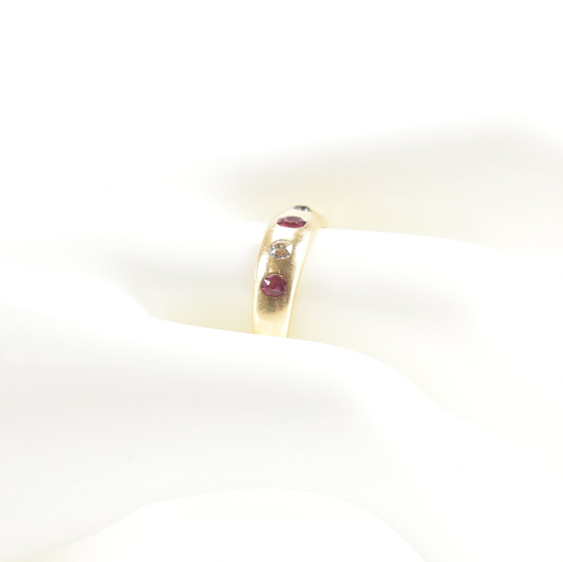 EDWARDIAN HALLMARKED 18CT GOLD RUBY & DIAMOND RING - Image 9 of 9