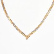 HALLMARKED 9CT TRITONE GOLD NECKLACE CHAIN