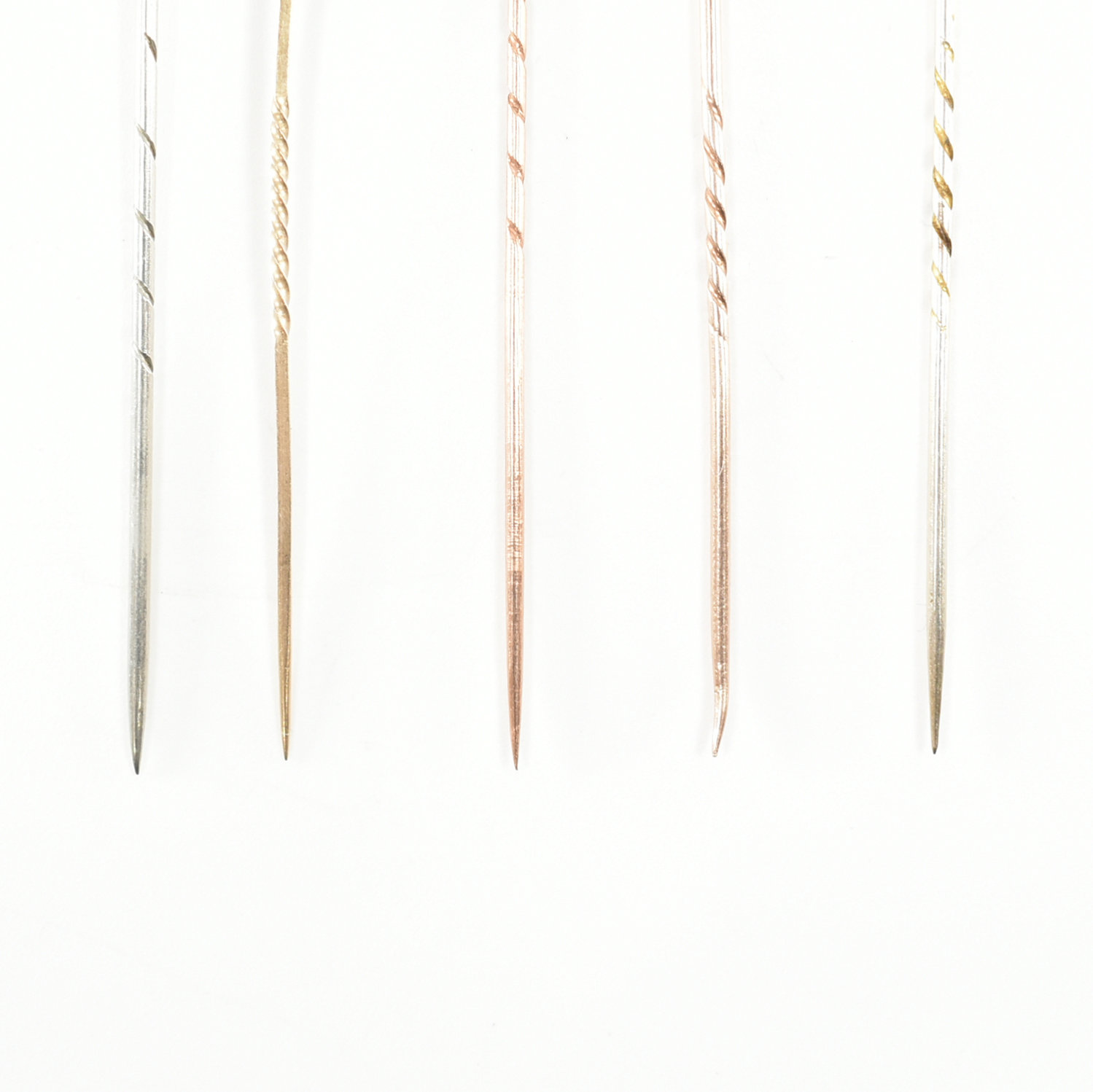 COLLECTION OF YELLOW & WHITE METAL GEM SET STICK PINS - Image 5 of 8