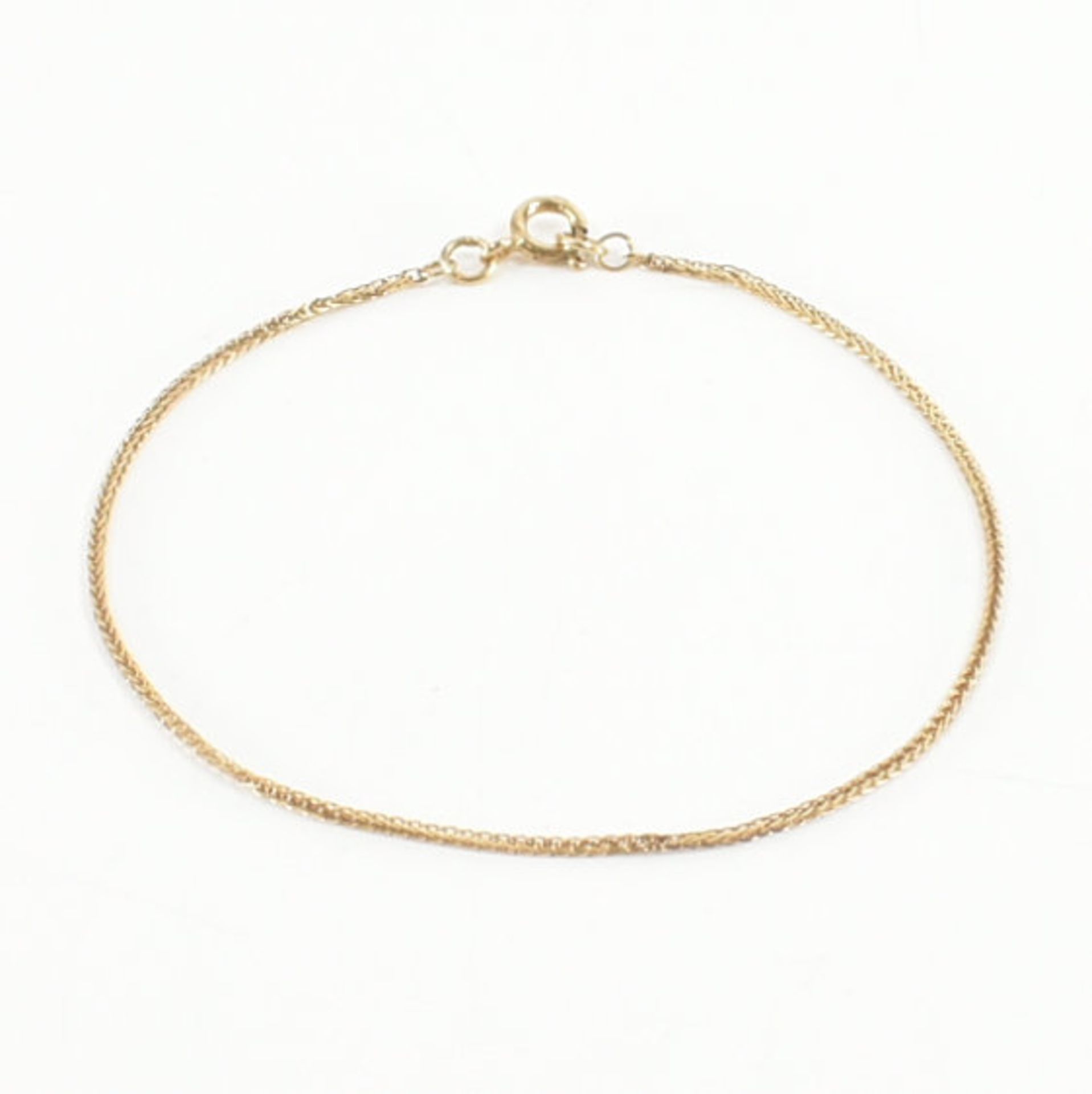 VINTAGE 9CT GOLD HERRINGBONE CHAIN BRACELET - Bild 5 aus 6