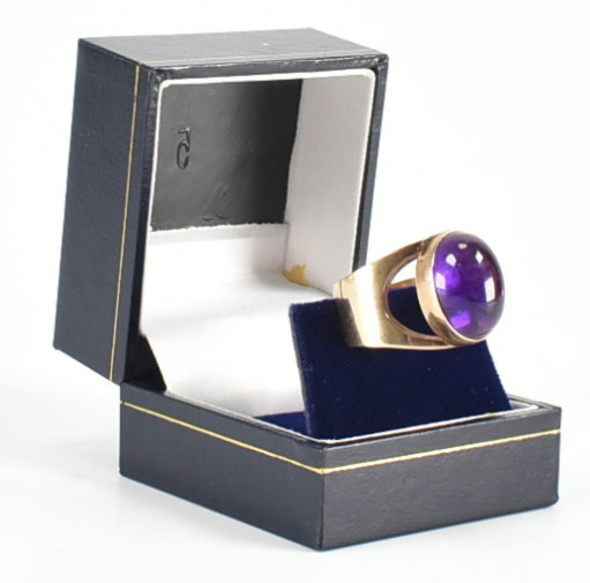 HALLMARKED 1960S 9CT GOLD AMETHYST RING - Bild 11 aus 11