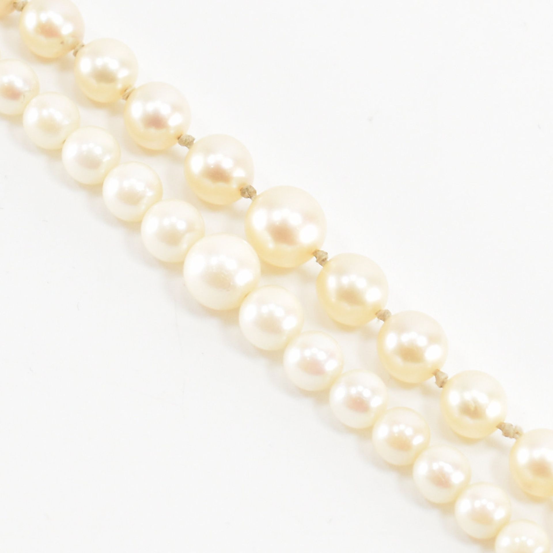 TWO 20TH CENTURY CULTURED PEARL NECKLACES