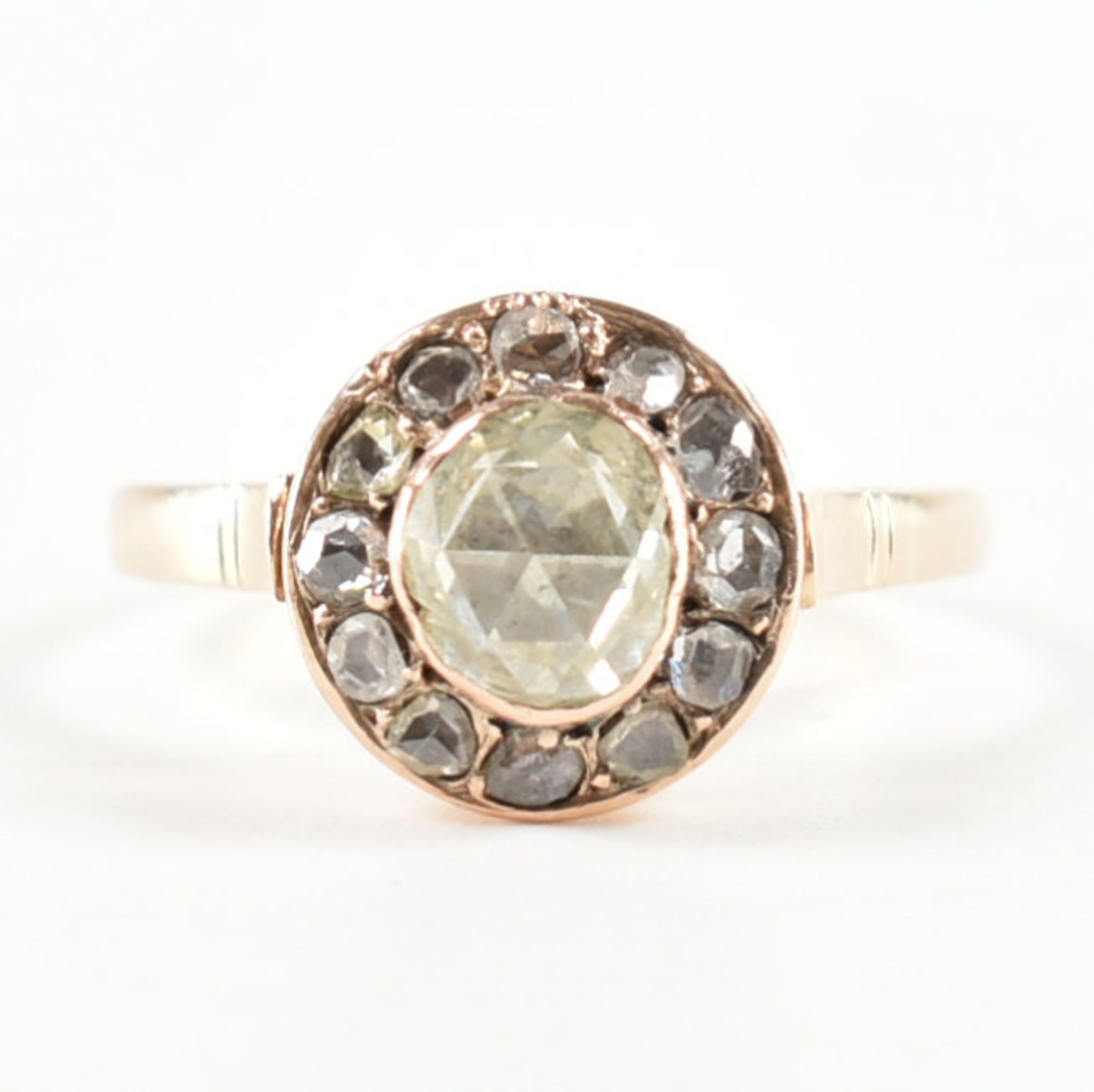 1920S GOLD & DIAMOND CLUSTER RING - Bild 6 aus 6