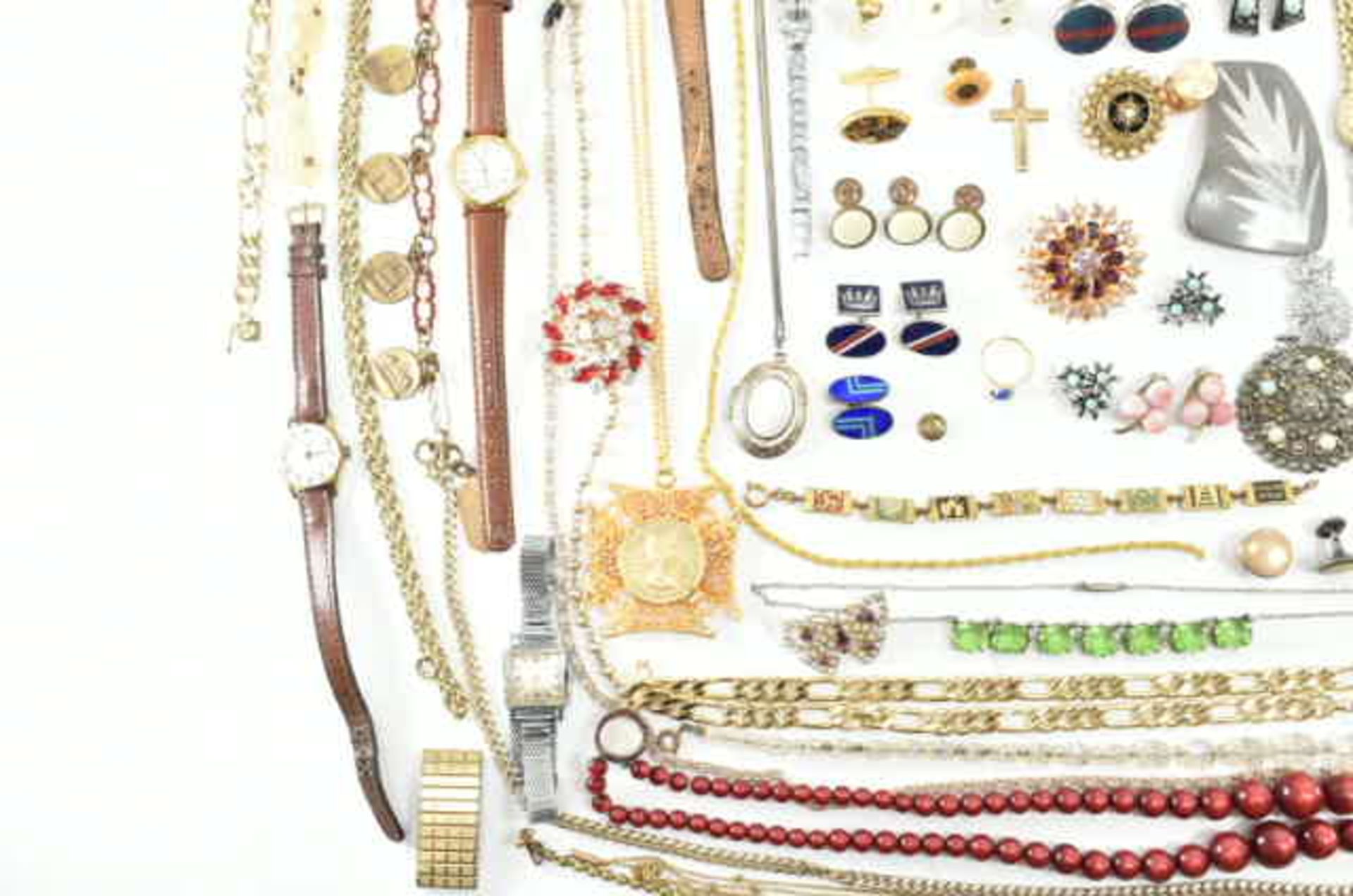 COLLECTION OF VINTAGE COSTUME JEWELLERY - Bild 6 aus 8