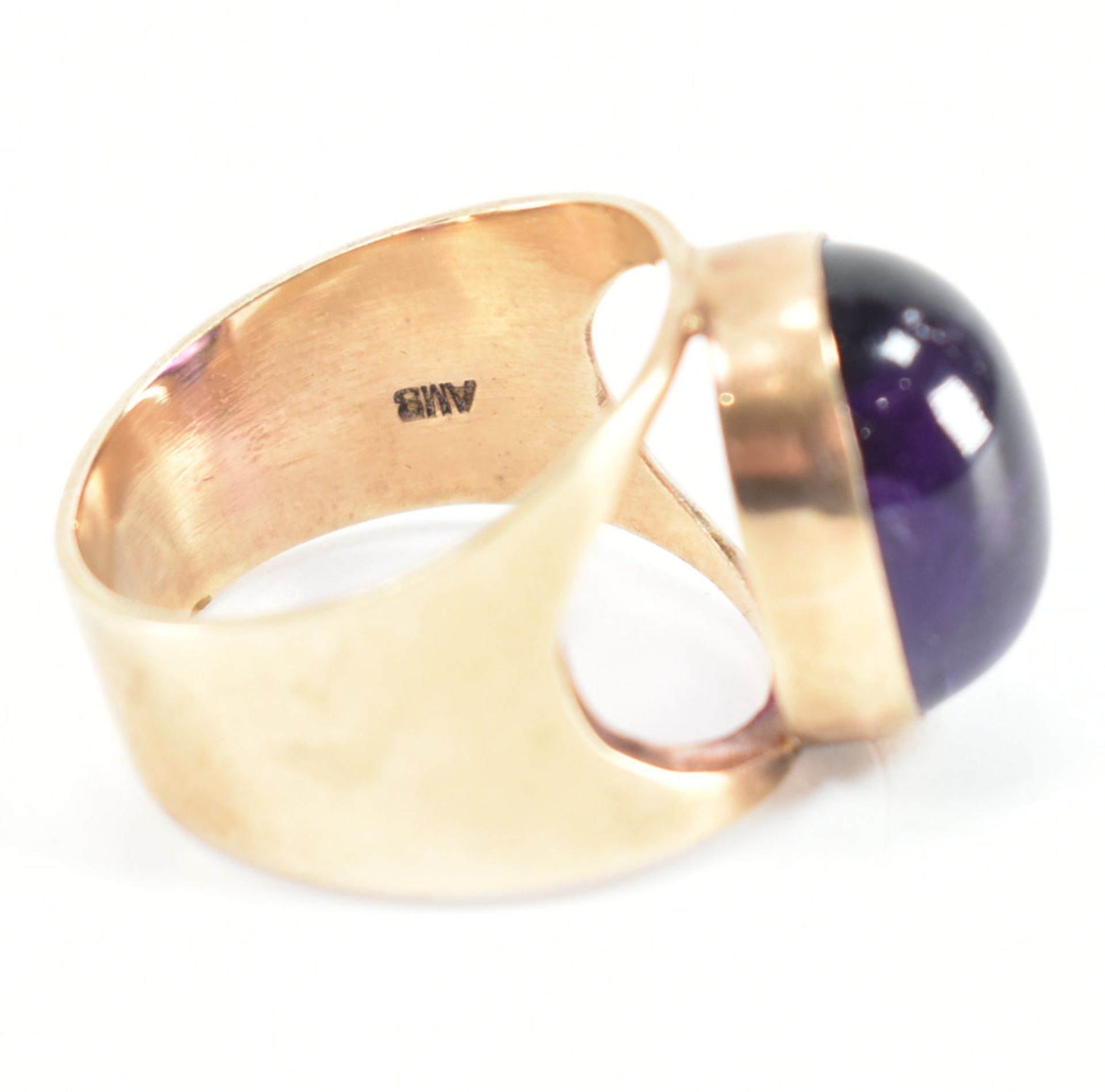 HALLMARKED 1960S 9CT GOLD AMETHYST RING - Bild 7 aus 11