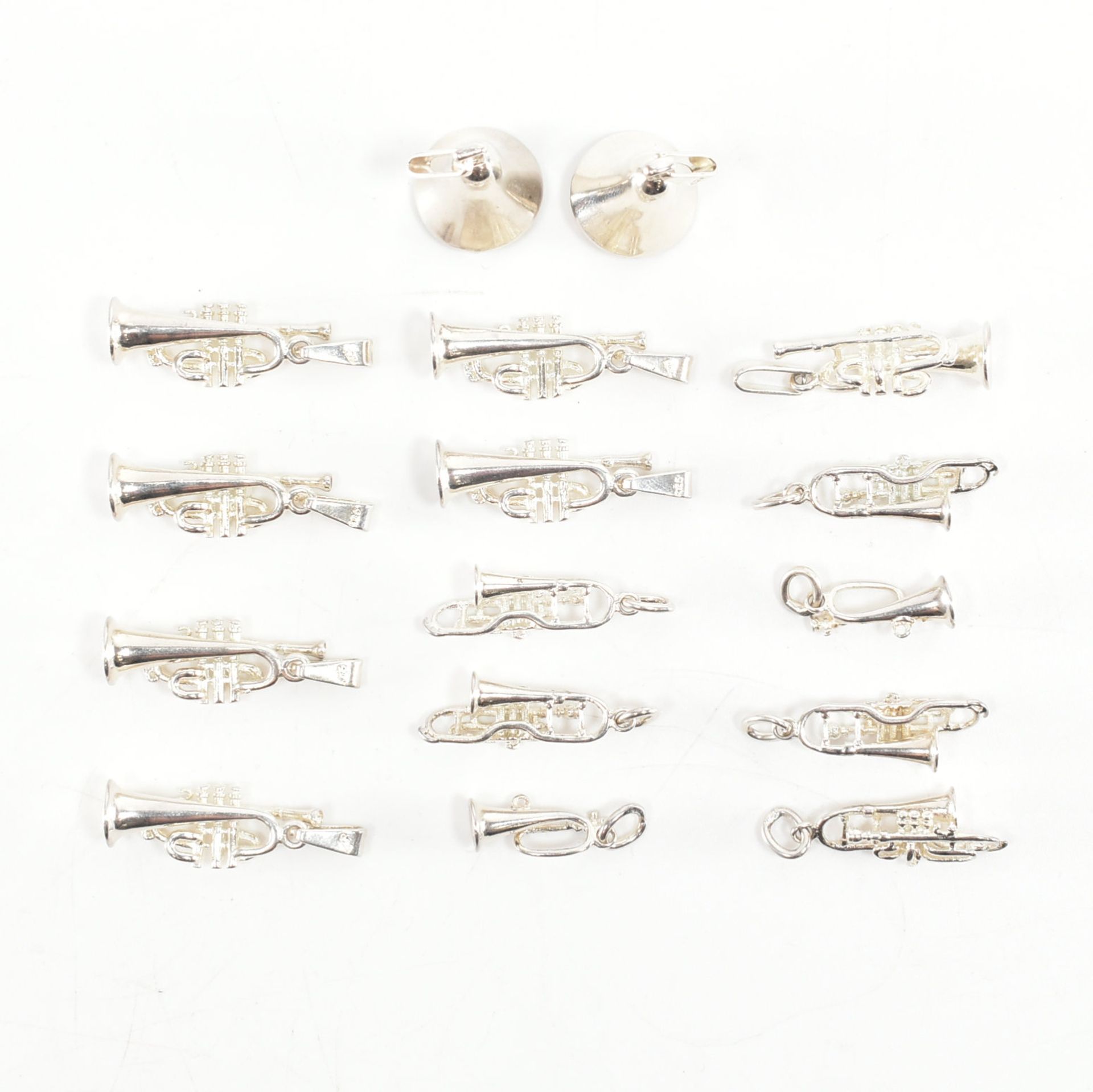 COLLECTION OF 925 SILVER MUSICAL INSTRUMENT CHARMS