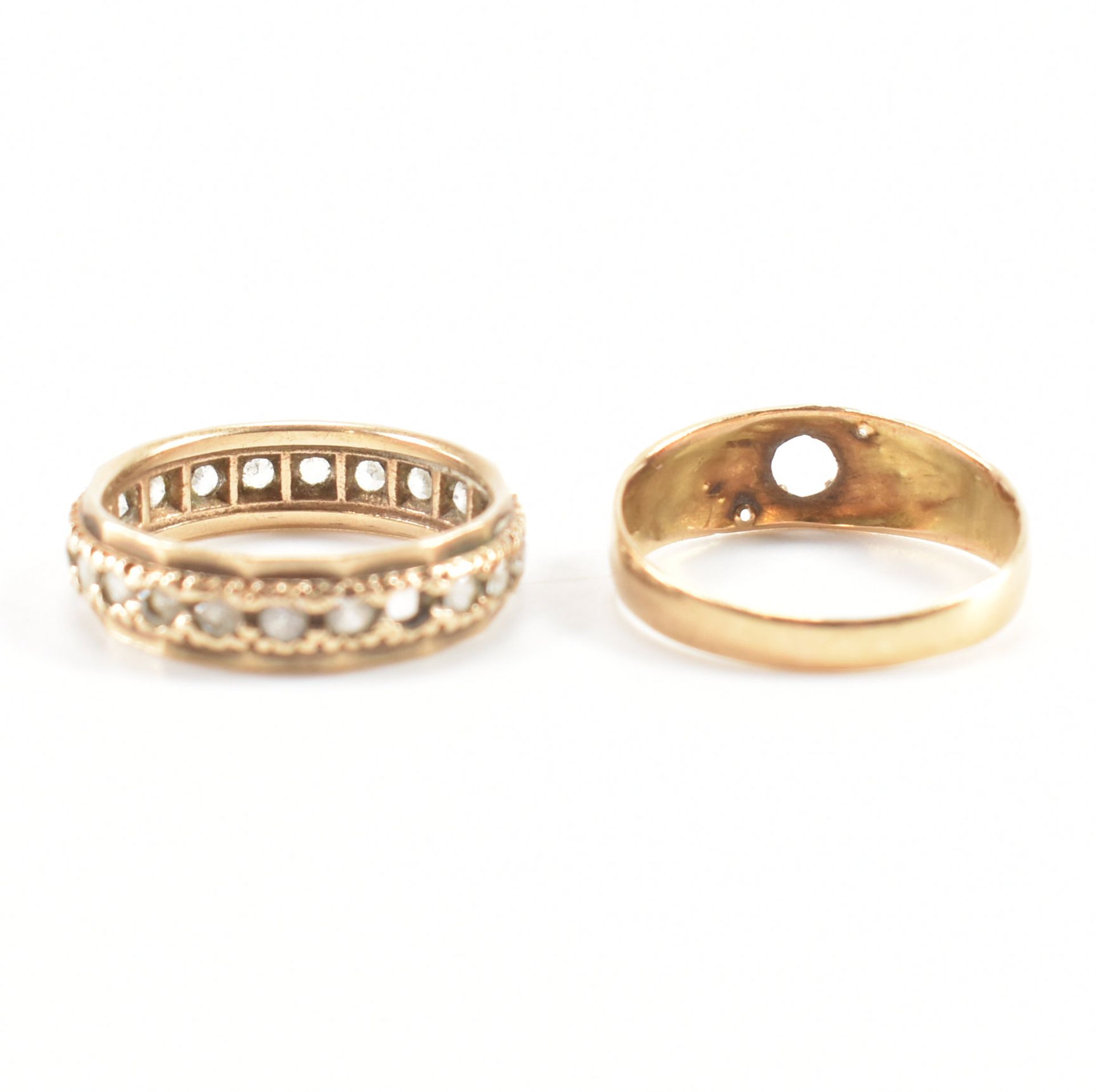 TWO 20TH CENTURY GOLD RING MOUNTS - Image 4 of 9