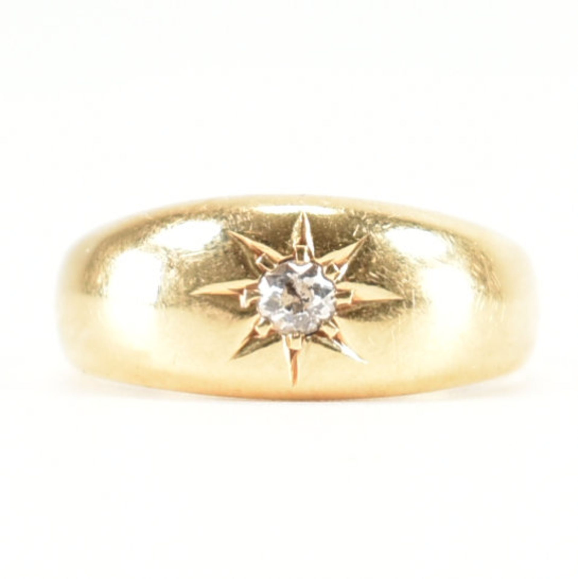 HALLMARKED 18CT GOLD & DIAMOND SINGLE STONE RING