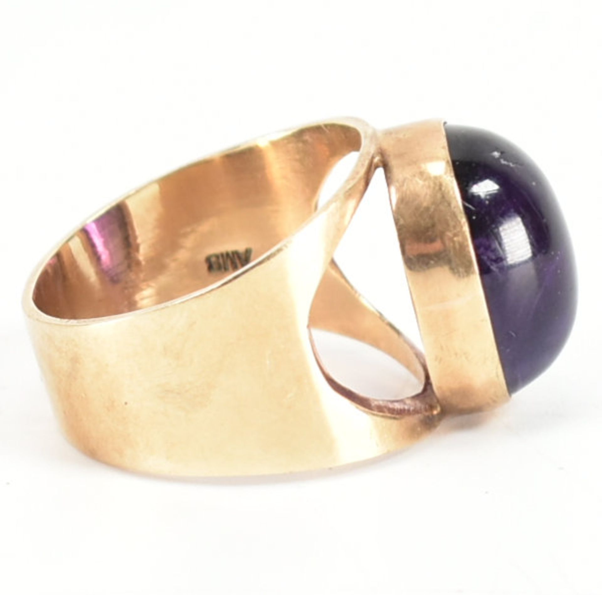 HALLMARKED 1960S 9CT GOLD AMETHYST RING - Bild 6 aus 11