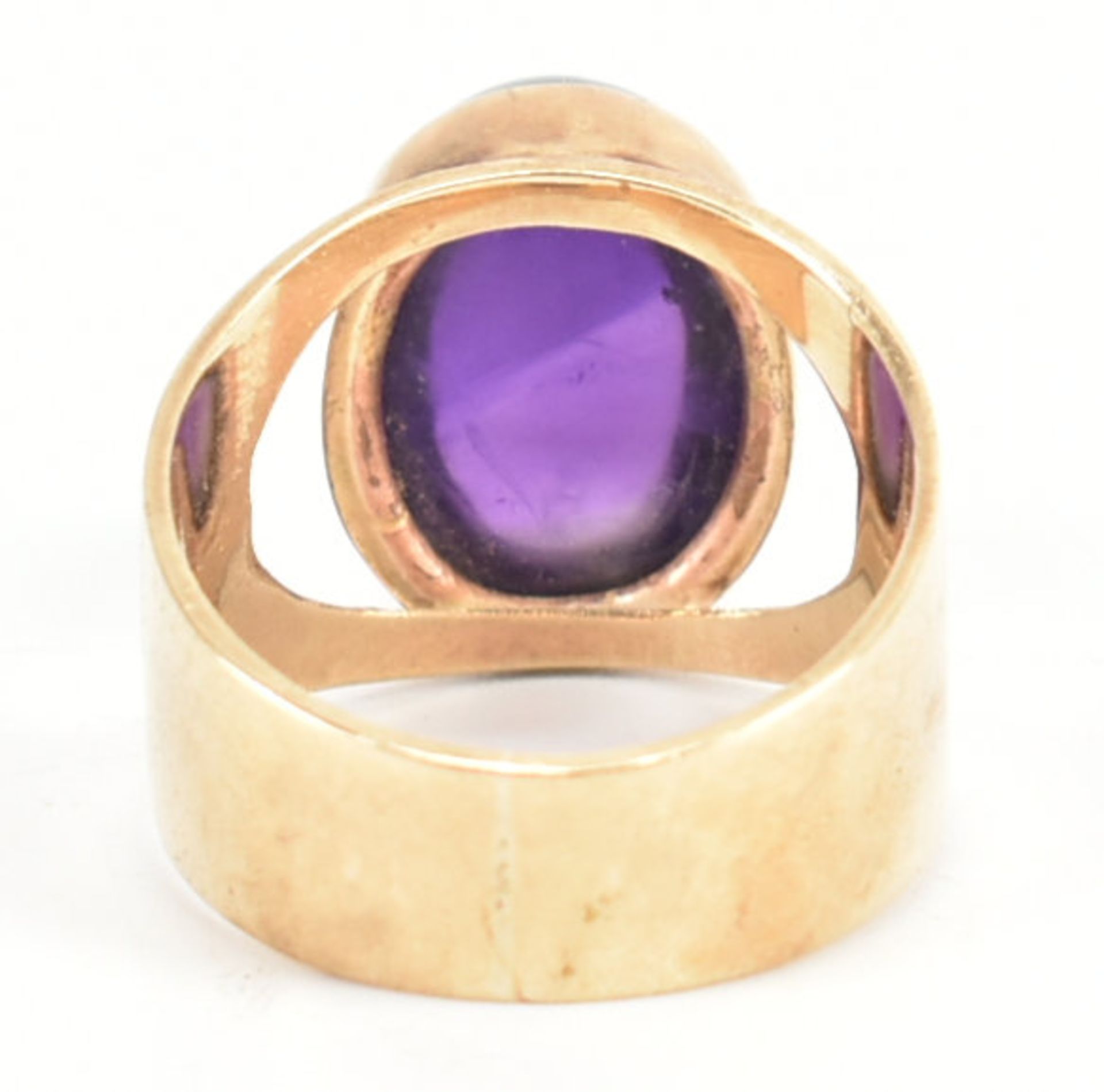 HALLMARKED 1960S 9CT GOLD AMETHYST RING - Bild 4 aus 11