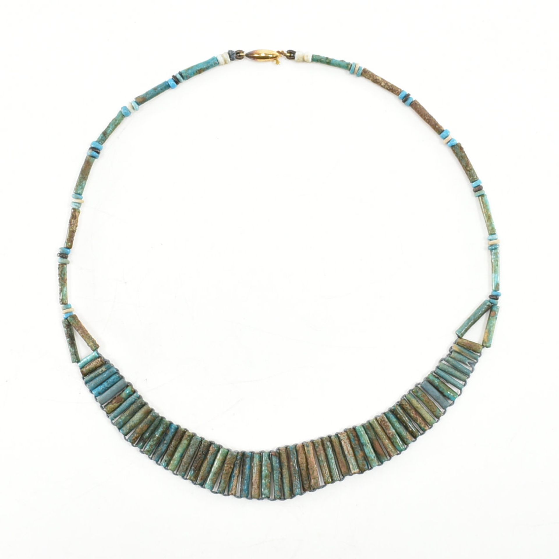 1920 EGYPTIAN MUMMY BEAD COLLAR NECKLACE - Bild 2 aus 4