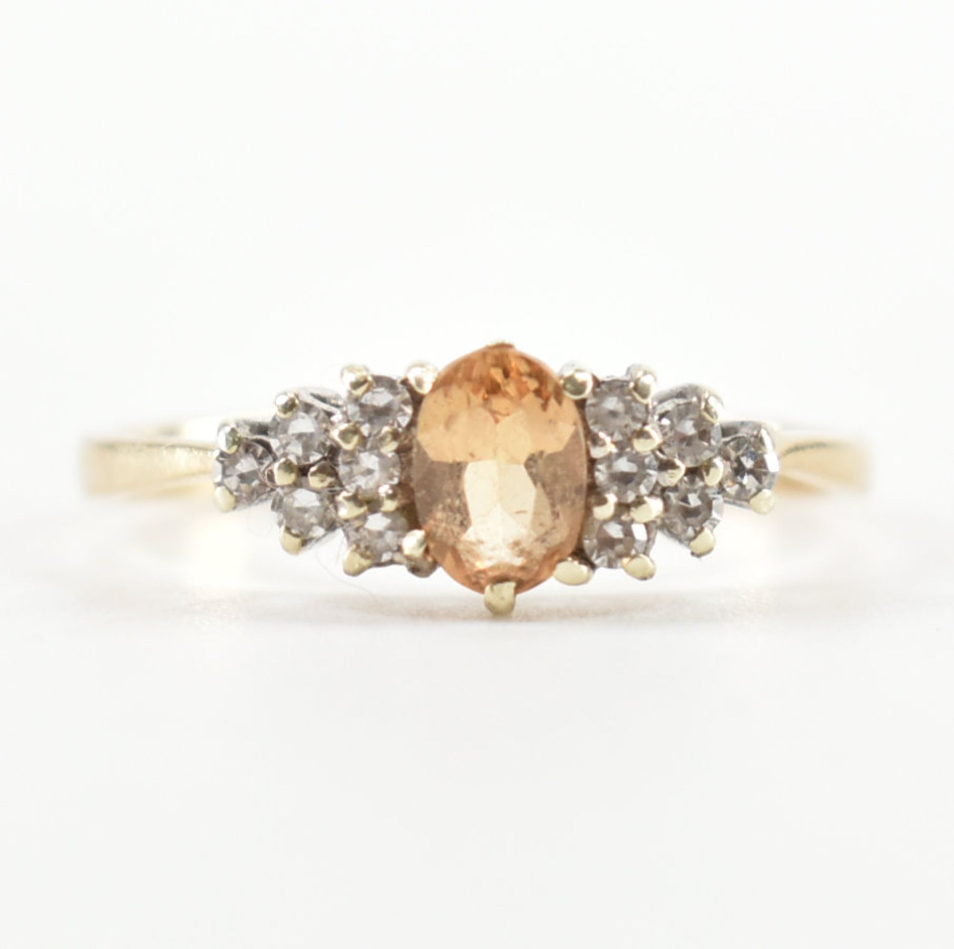 HALLMARKED 9CT GOLD DIAMOND CLUSTER RING